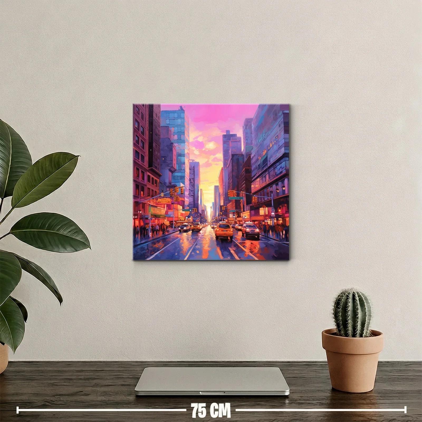 Atardecer urbano lleno de luz y movimiento vibrante — miniatura 2