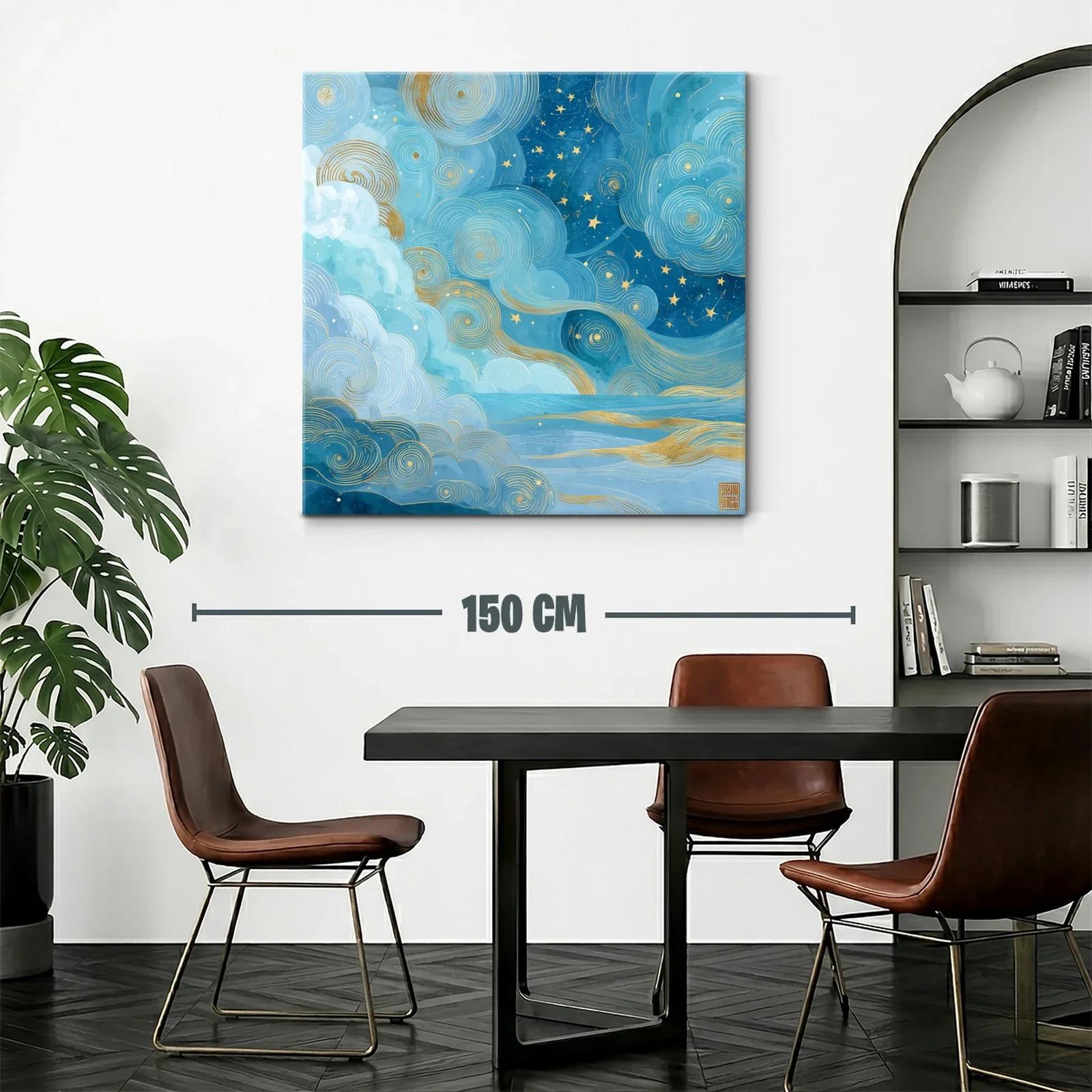 Encanto celestial en tonos azules con detalles dorados — miniatura 2