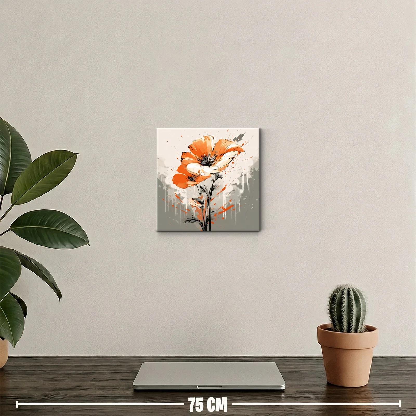 Flores vibrantes en tonos anaranjados y neutros para decorar — miniatura 2