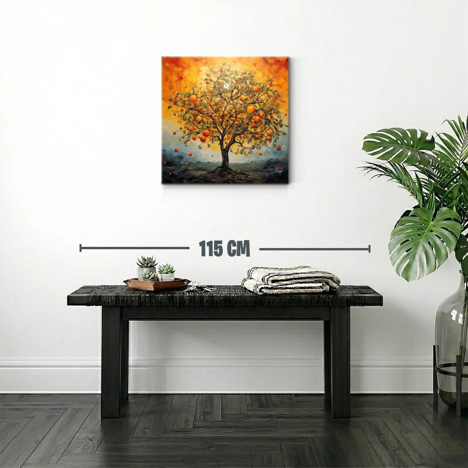 Árbol de naranjas en luz dorada vibrante — miniatura 2