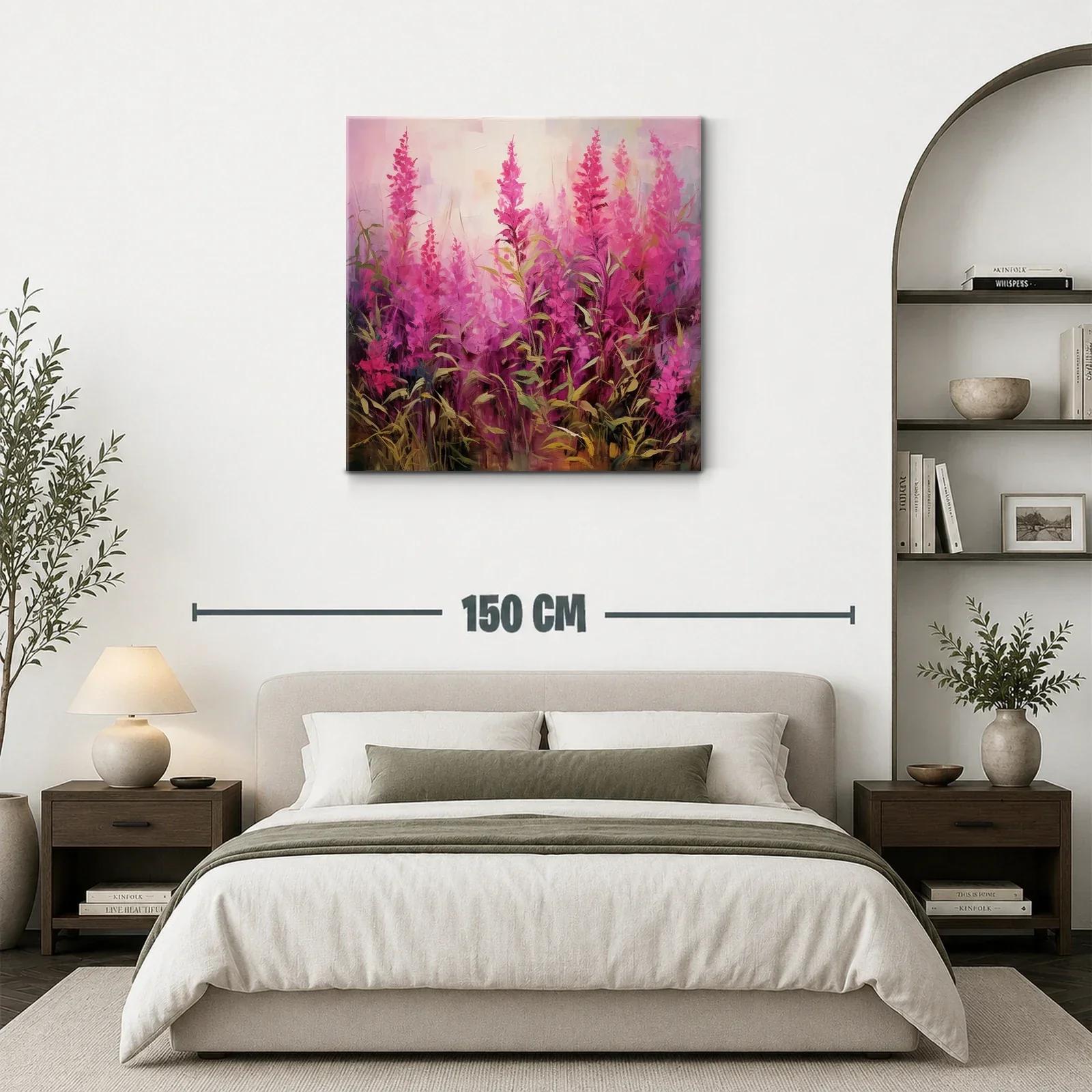 Cuadro con flores fucsias que transmiten energía y vitalidad — miniatura 3