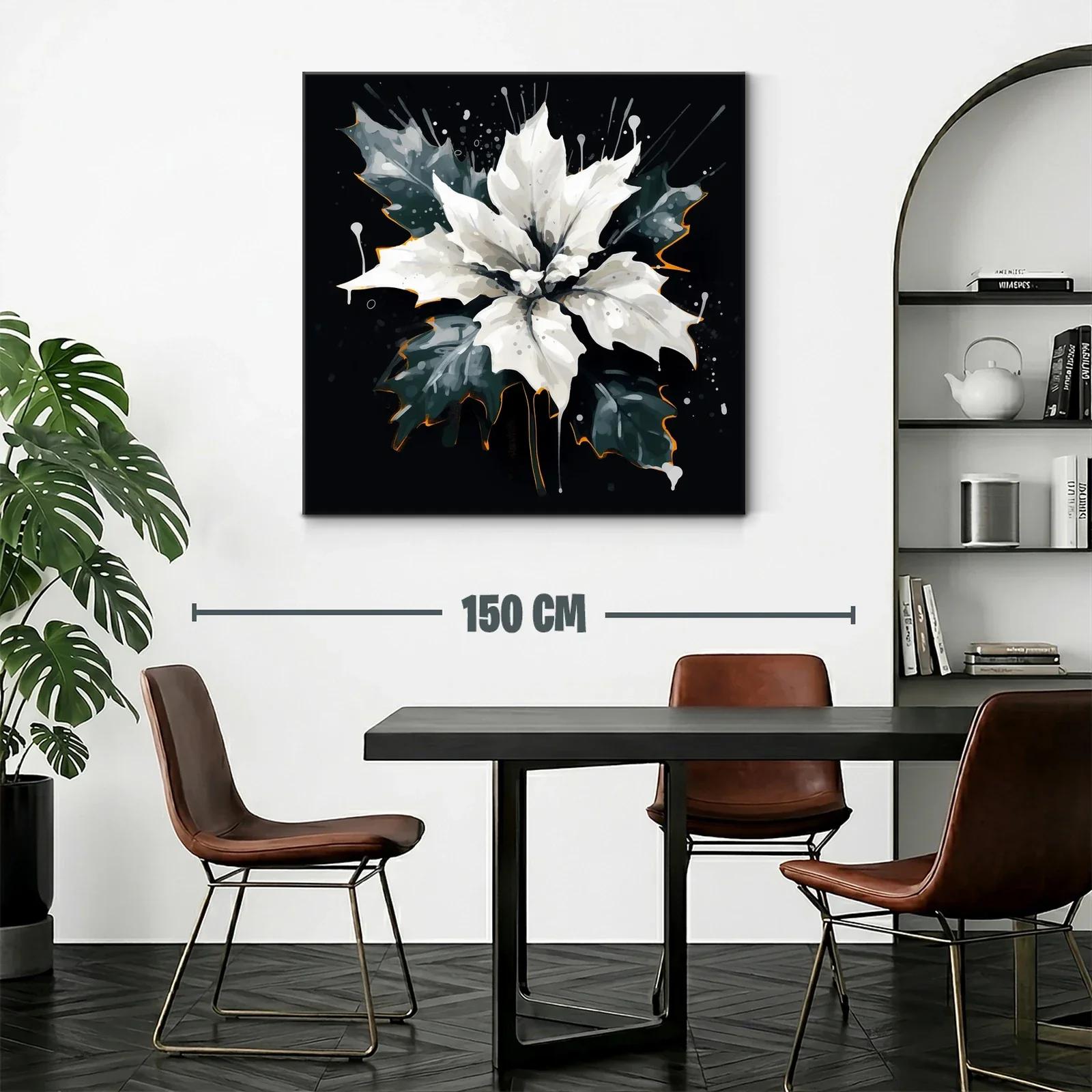 Flor blanca sobre fondo oscuro con detalles vibrantes — miniatura 2
