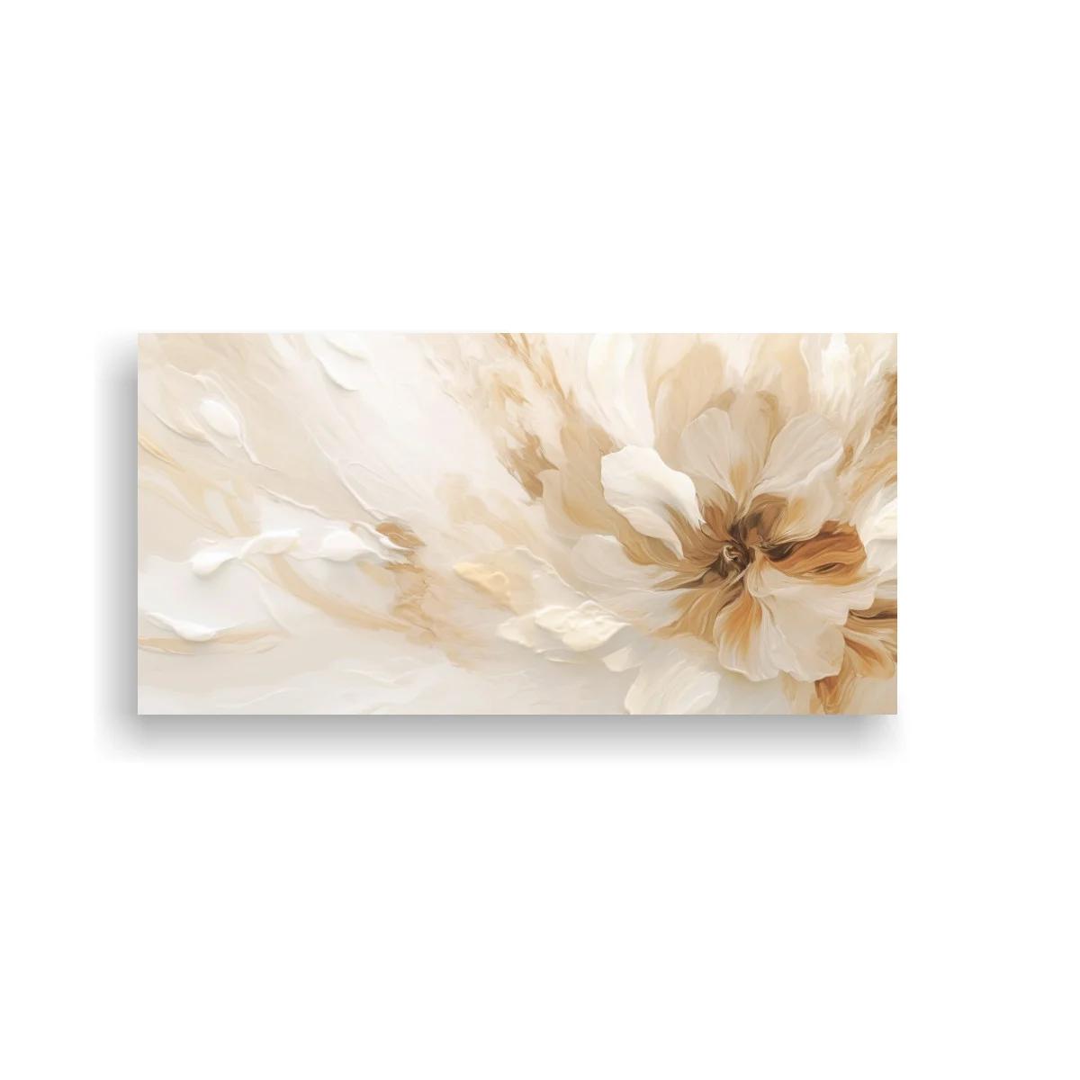 Cuadro flor beige de pétalos suaves