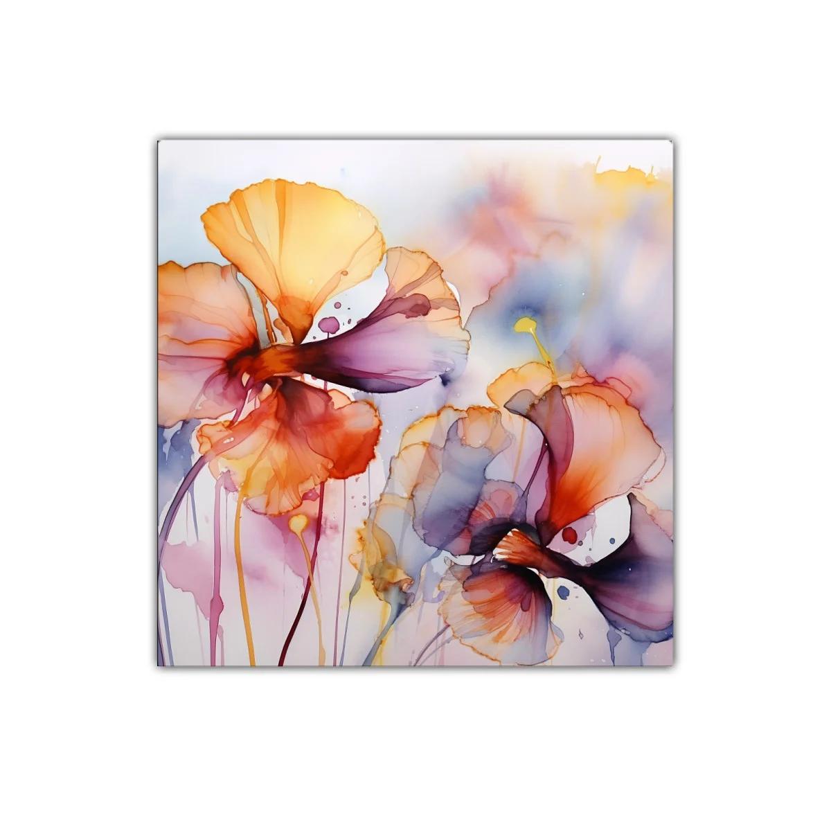 Cuadro decorativo con delicadas flores en tonos cálidos y suaves — imagen principal