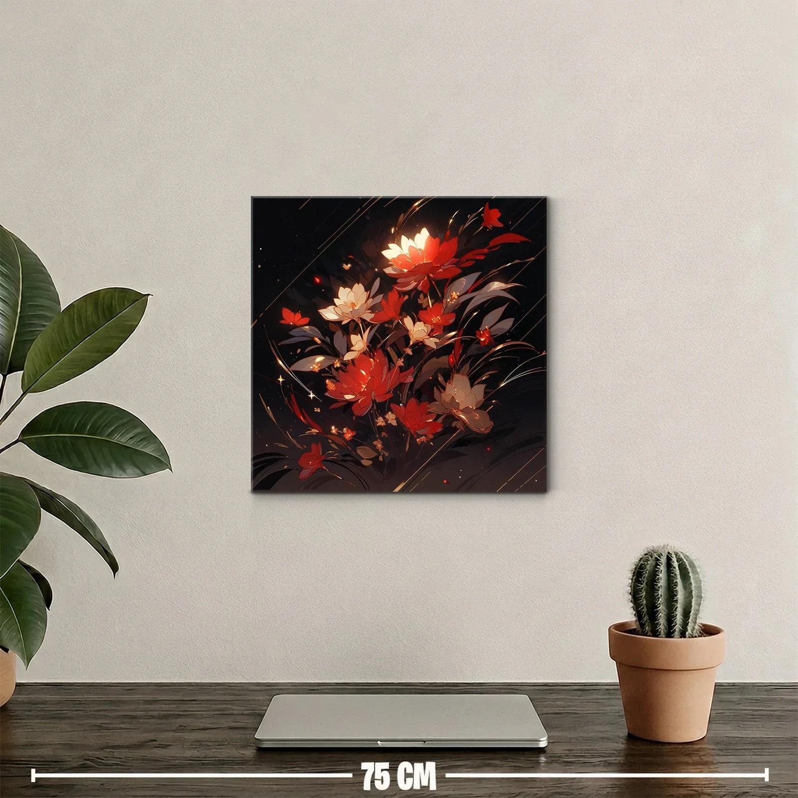 Composición floral luminosa en tonos cálidos y oscuros — miniatura 2