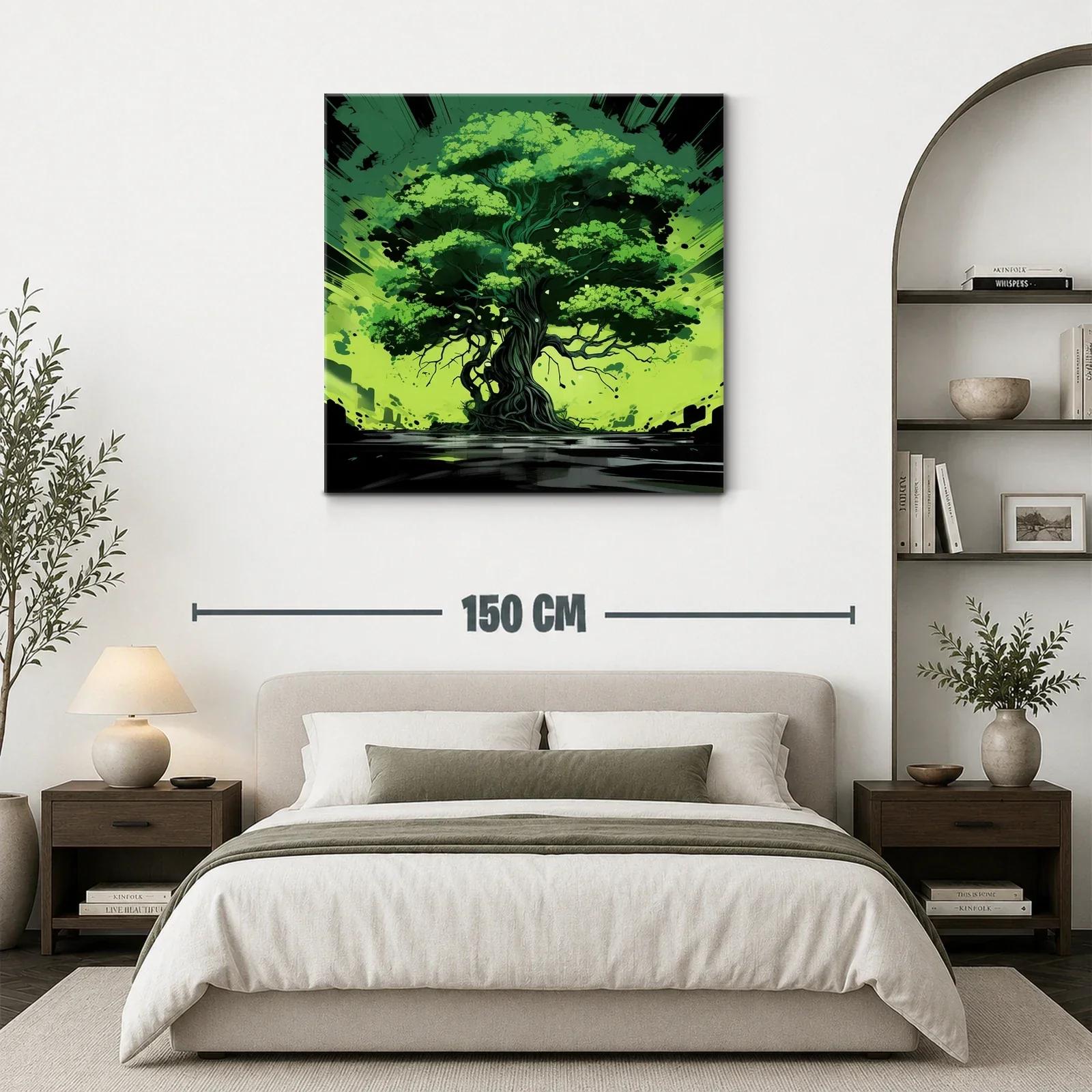 Impresionante composición de árbol vibrante en tonos verdes — miniatura 3