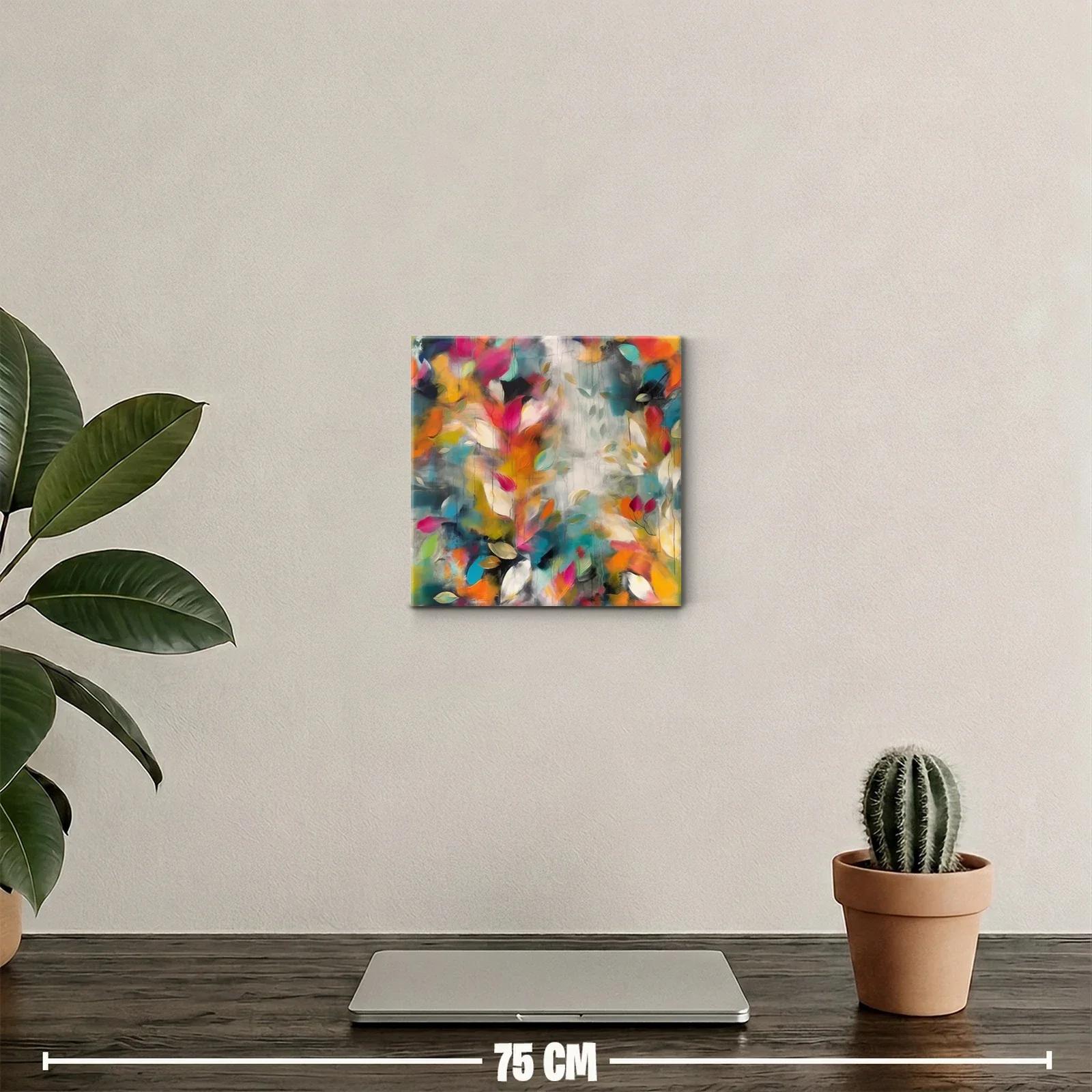 Cuadro decorativo con hojas en vibrantes tonos otoñales — miniatura 2