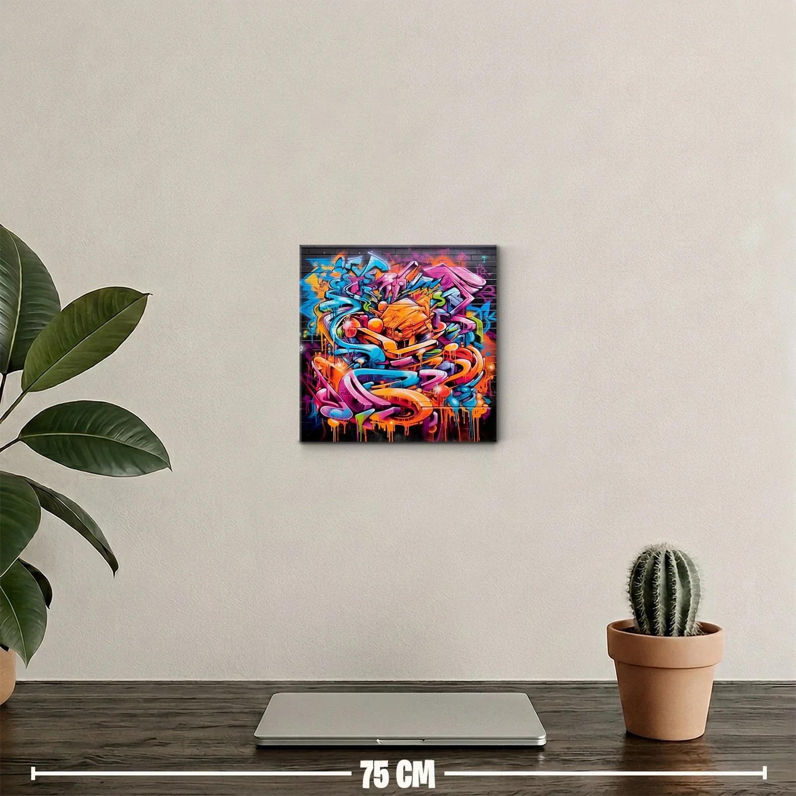 Composición vibrante de arte urbano con formas dinámicas — miniatura 2