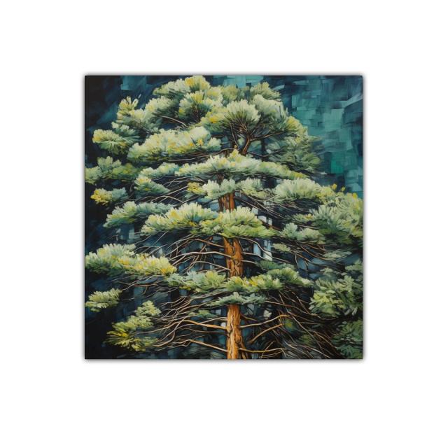 Nombre Sereno de un Árbol en Verde y Azul Profundo