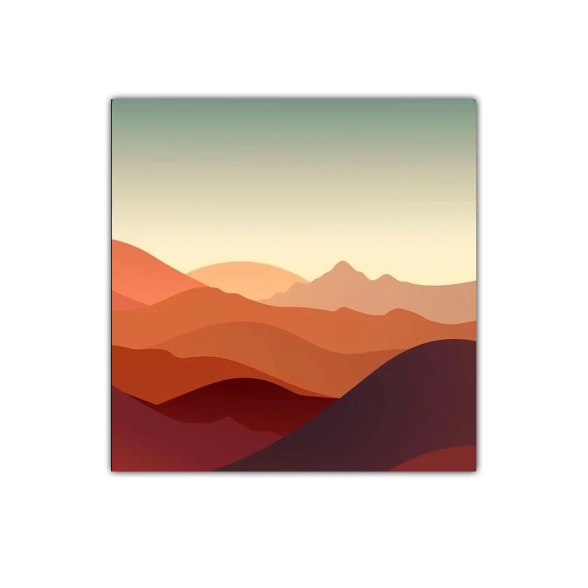 Paisaje abstracto de montañas en tonos cálidos — imagen principal