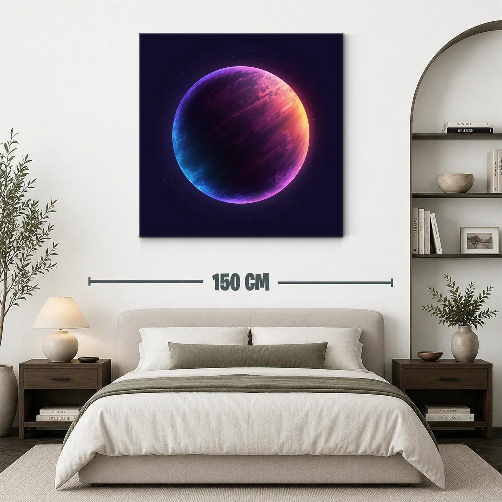 Planeta brillante con tonos púrpura y azul cósmico — miniatura 3