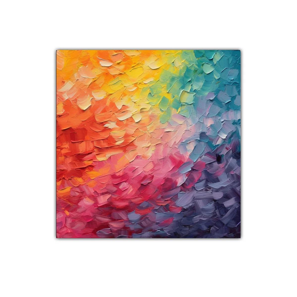 Cuadro abstracto con vibrantes tonos multicolor para decoración