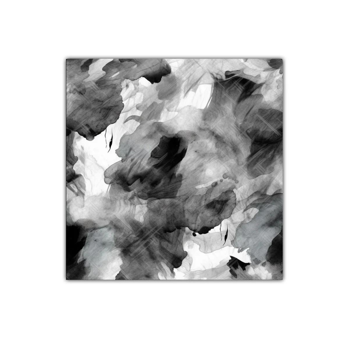 Arte abstracto en tonos grises y negros con efectos difuminados