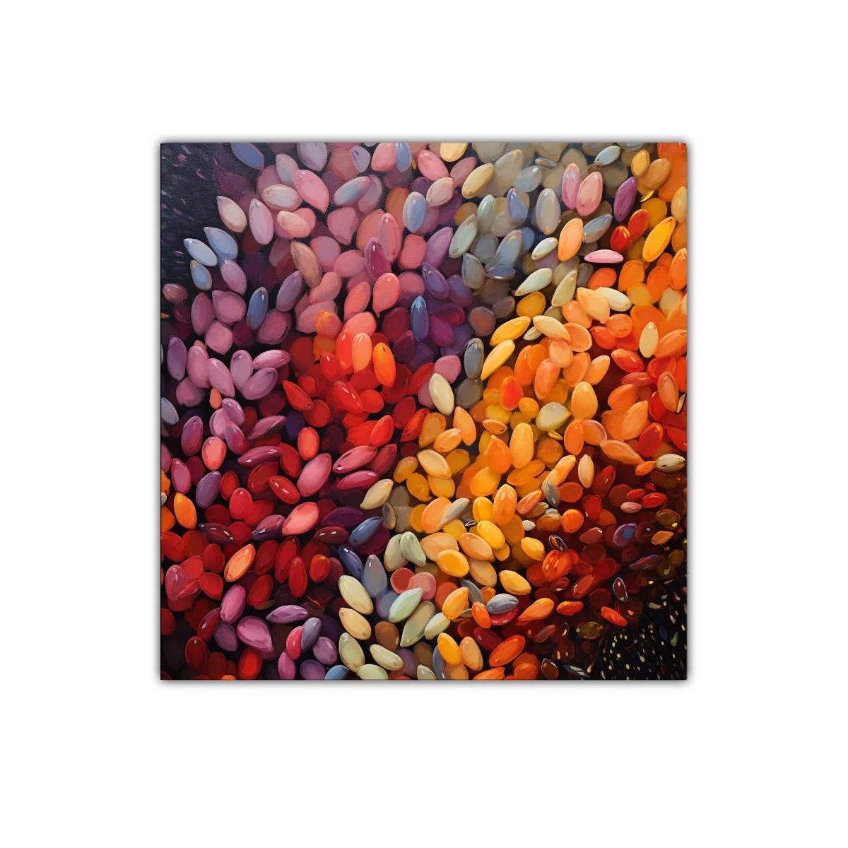 Cuadro abstracto con formas orgánicas y tonos cálidos — imagen principal