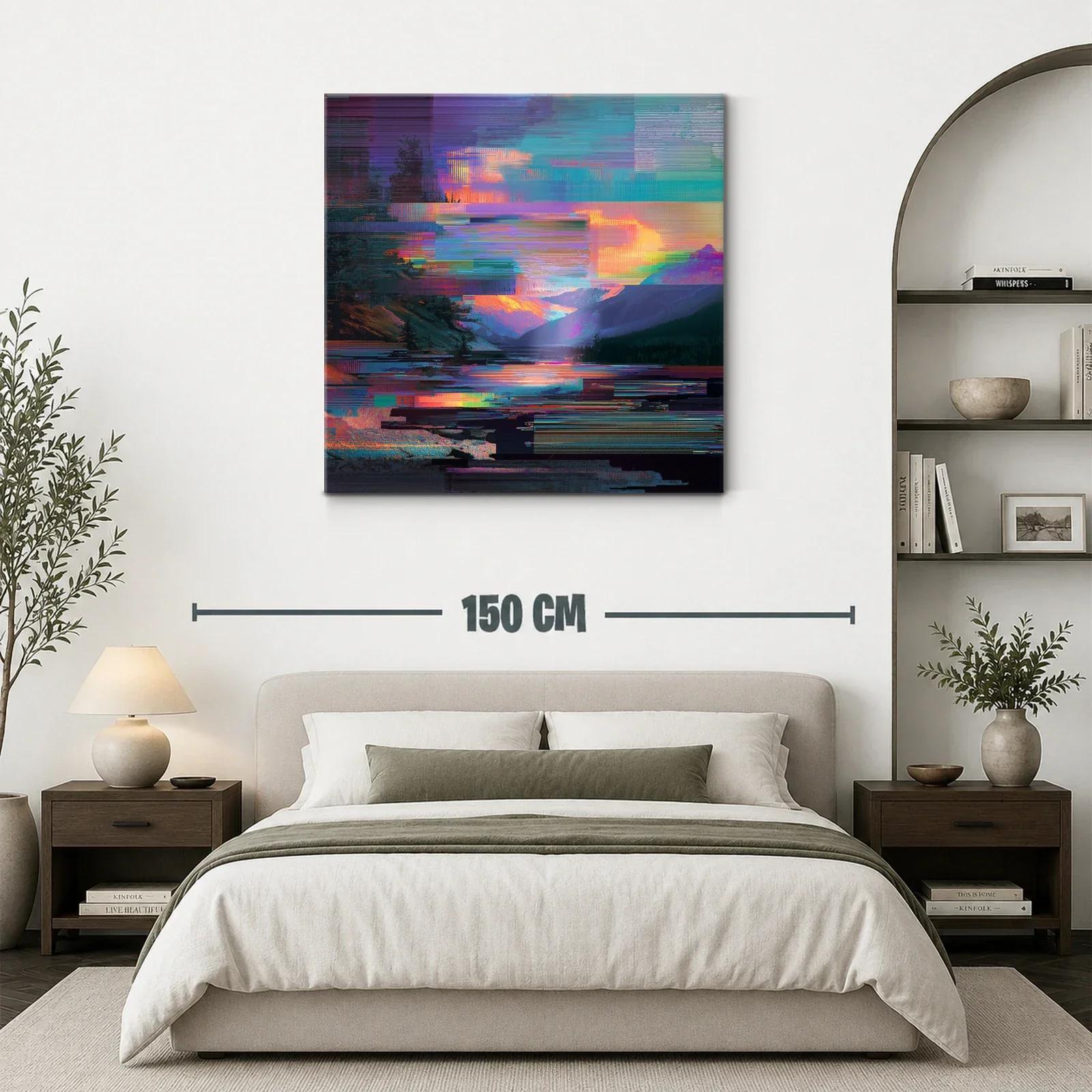 Paisaje abstracto con vibrantes tonos al atardecer — miniatura 3