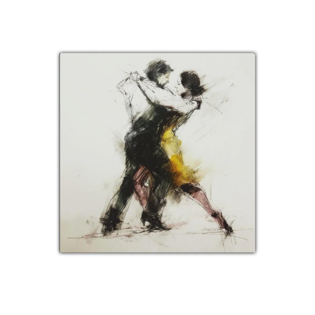 Pareja bailando tango en movimiento y pasión — imagen principal