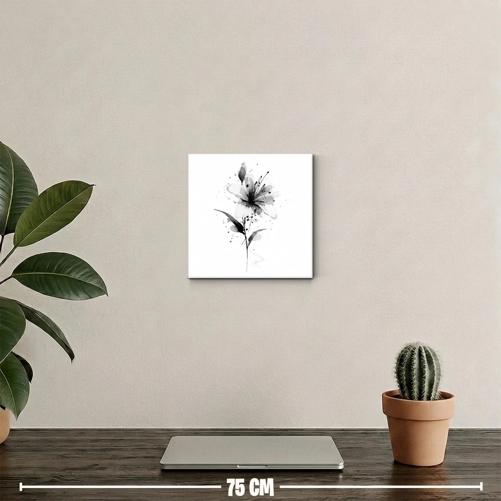 Flor elegante en tonos monocromáticos suaves y delicados — miniatura 2