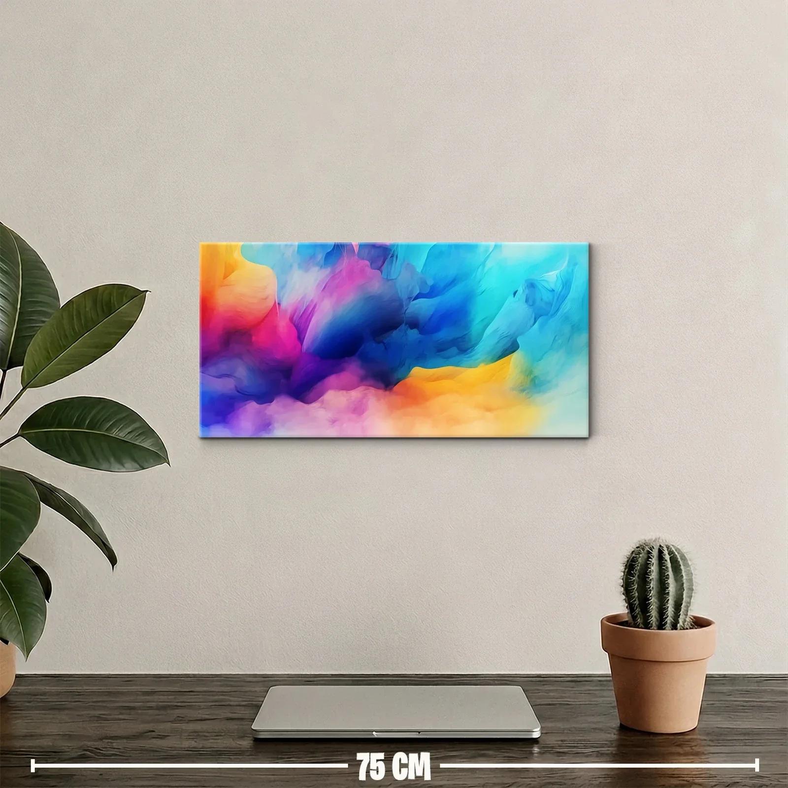 Cuadro nube de color abstracta con bordes vaporosos — miniatura 2