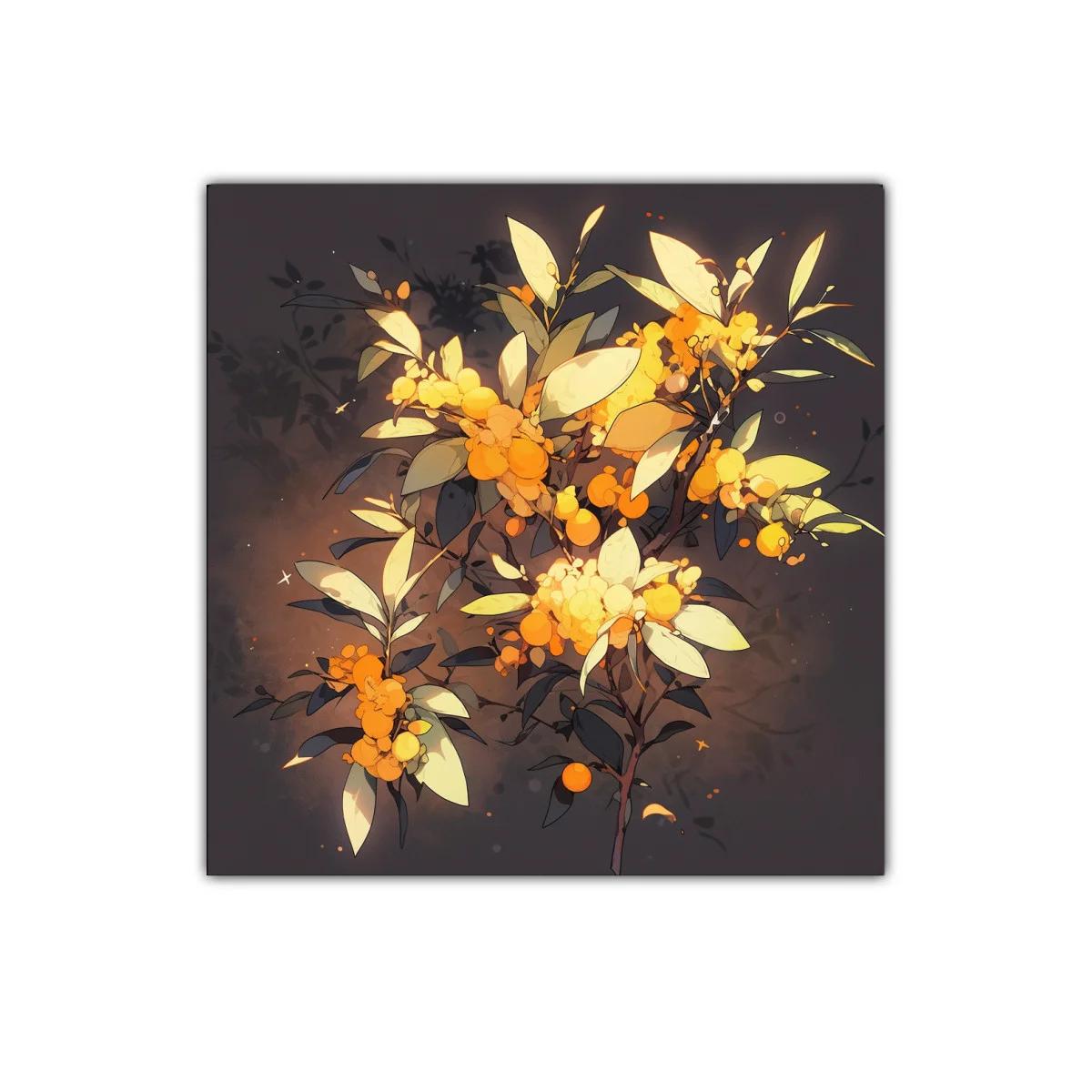 Cuadro decorativo con ramo de flores en tonos cálidos y elegantes — imagen principal