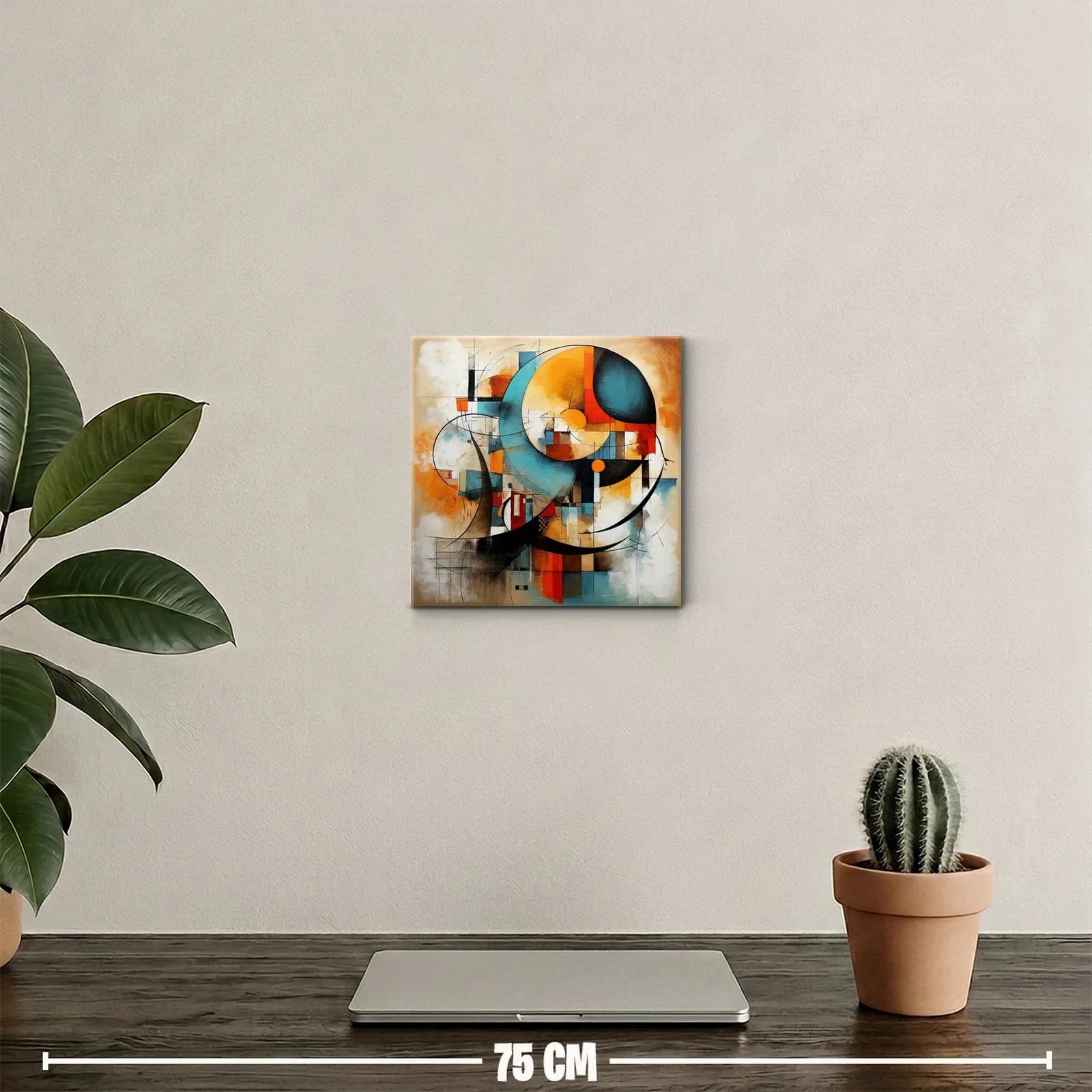 Composición abstracta con formas geométricas y colores vibrantes — miniatura 2