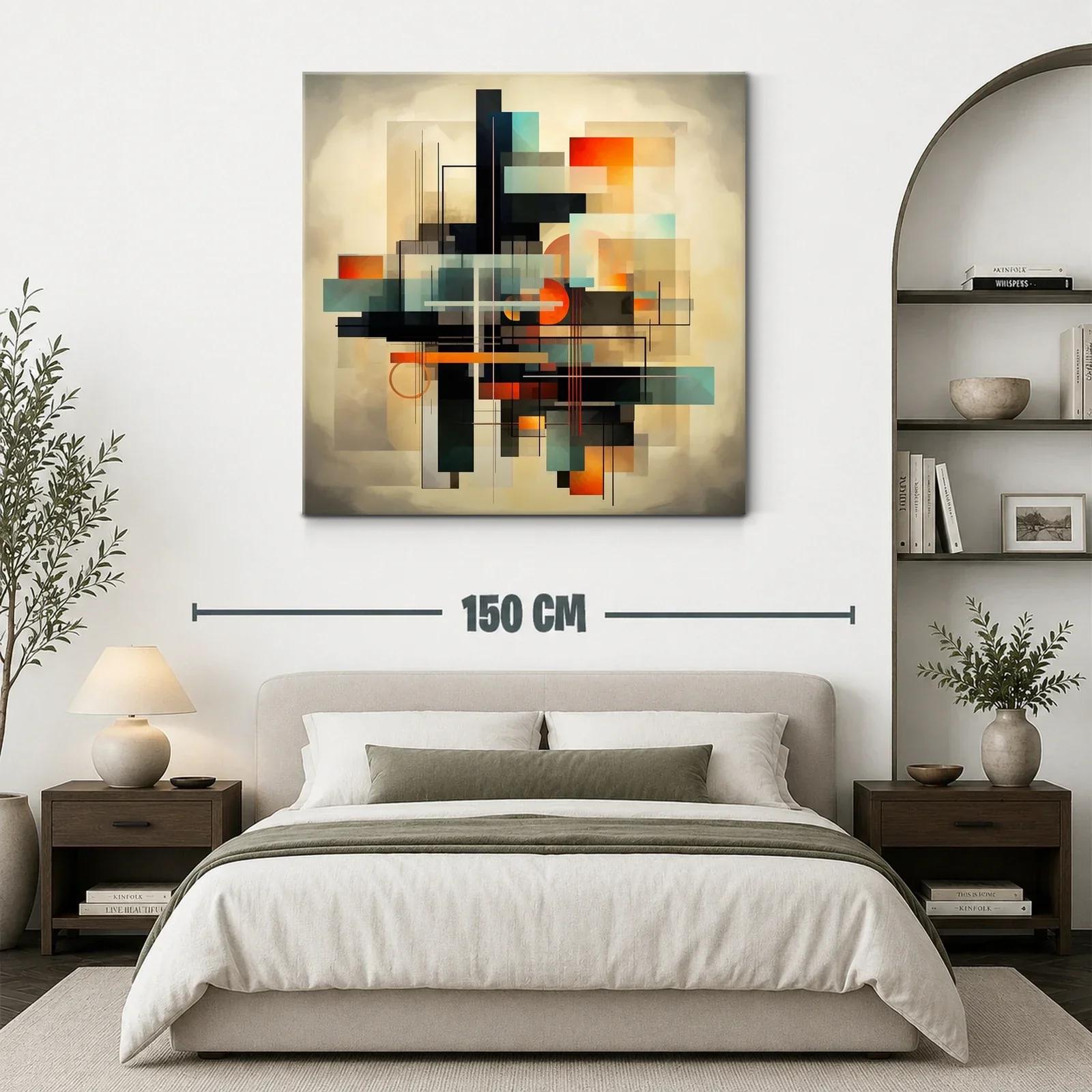 Composición abstracta con formas geométricas y tonos cálidos — miniatura 3
