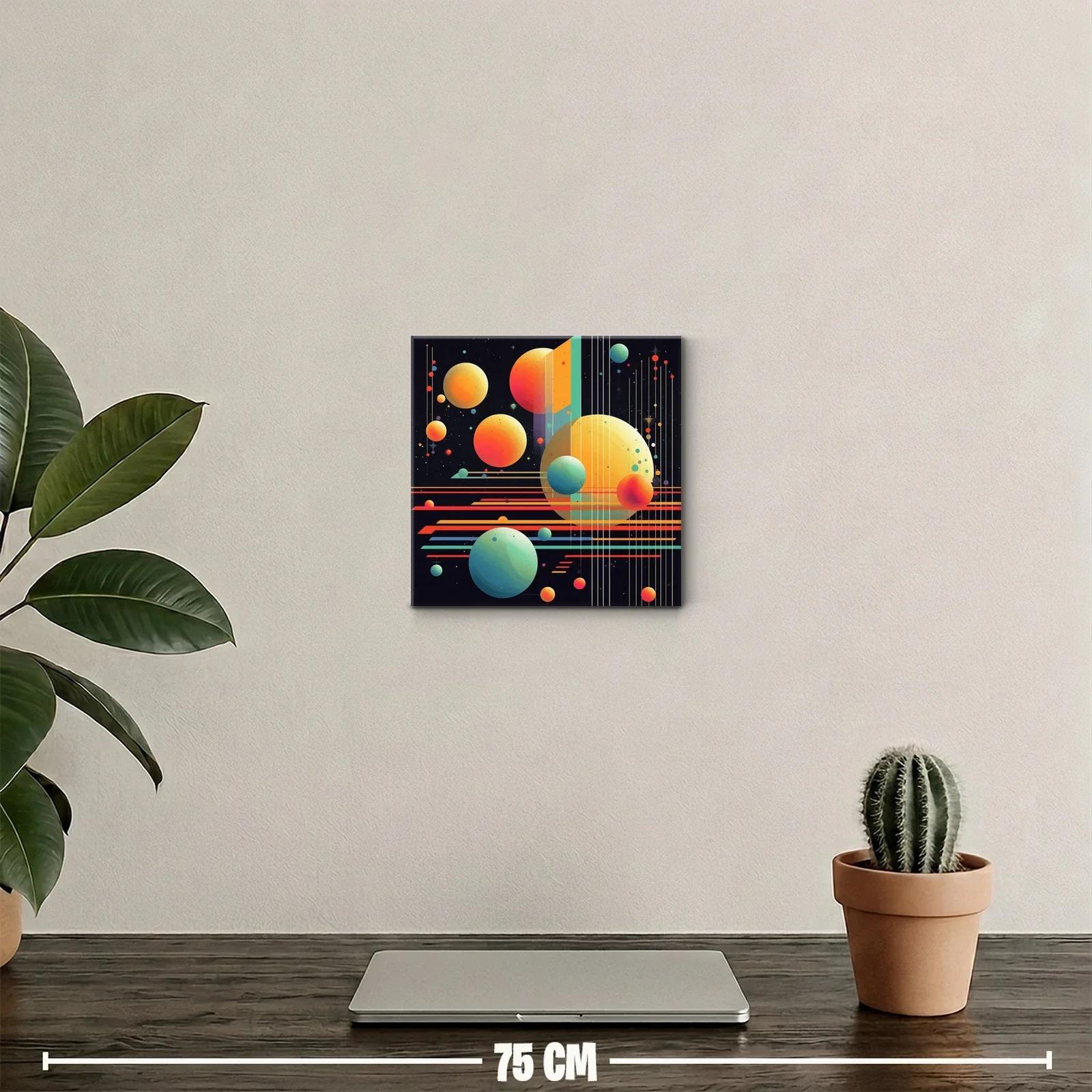 Cuadro decorativo con galaxia de planetas multicolor — miniatura 2