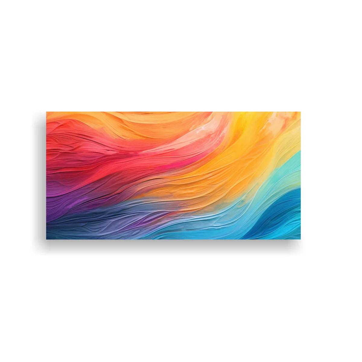 Cuadro ondas de color con franjas onduladas diagonales — imagen principal