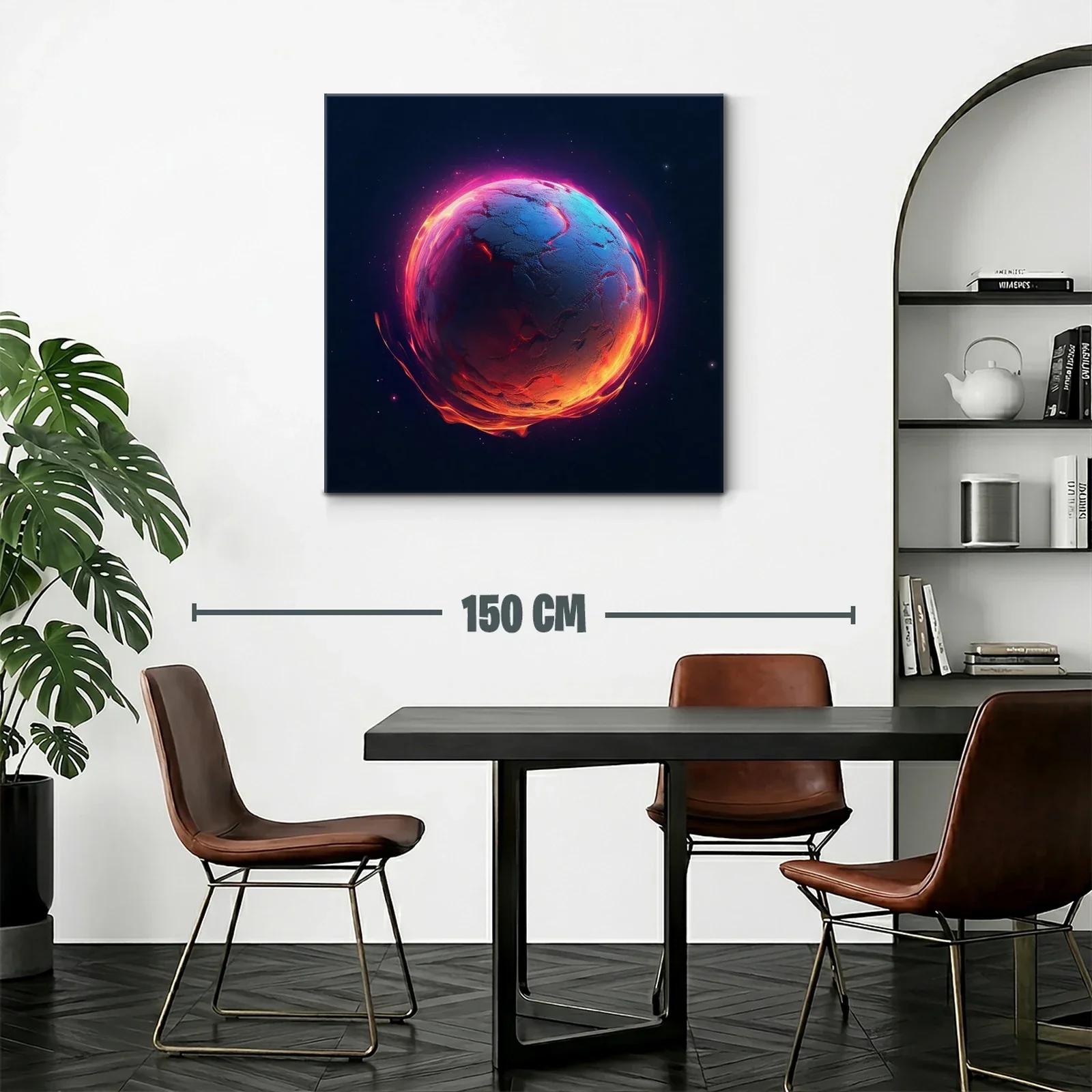Planeta incandescente con texturas vibrantes y energía dinámica — miniatura 2
