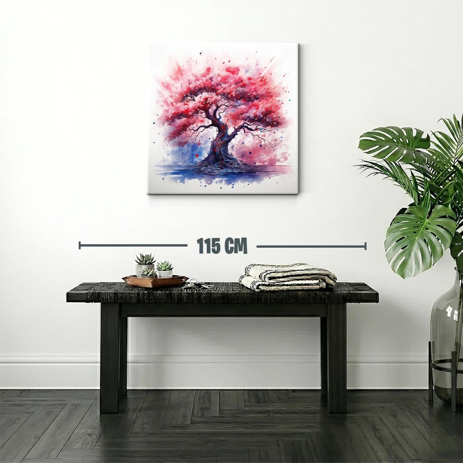 Árbol vibrante con tonos rosados y lilas llenos de vida — miniatura 2