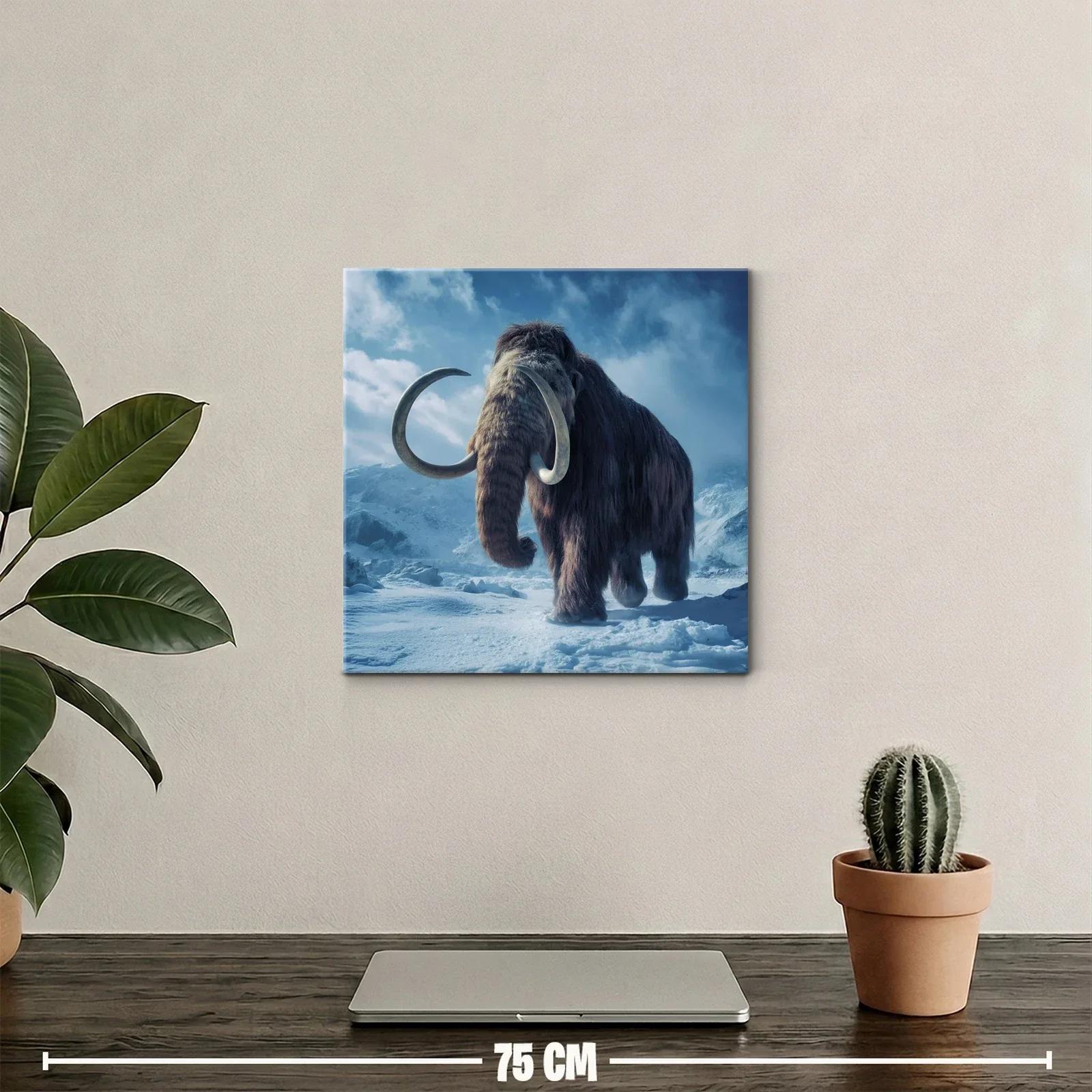 Imponente mamut en paisaje helado y nevado — miniatura 2