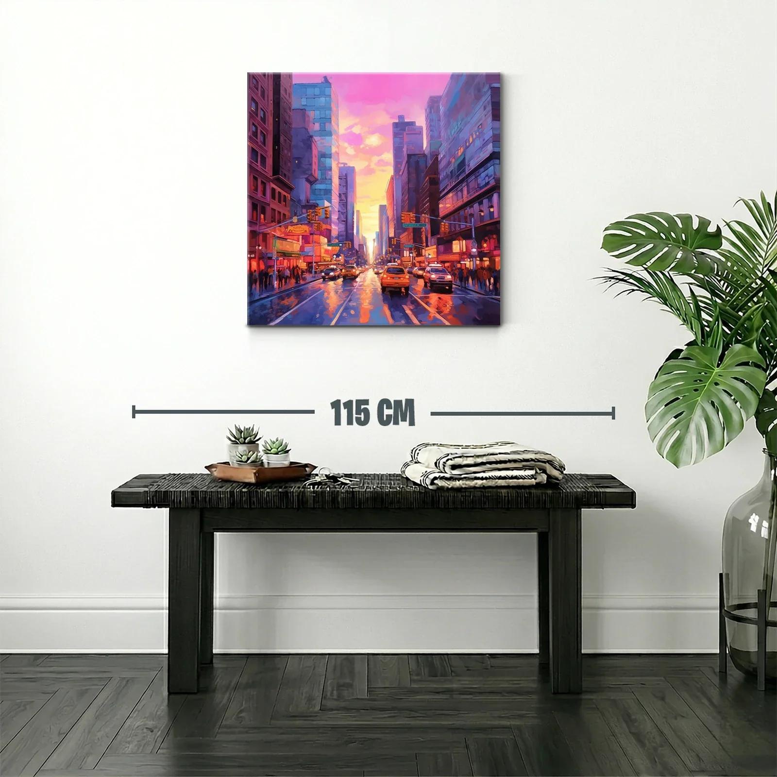 Atardecer urbano lleno de luz y movimiento vibrante — miniatura 2