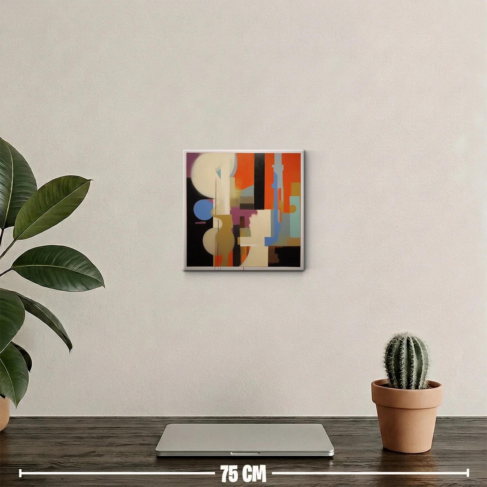 Composición abstracta con formas geométricas y colores cálidos — miniatura 2
