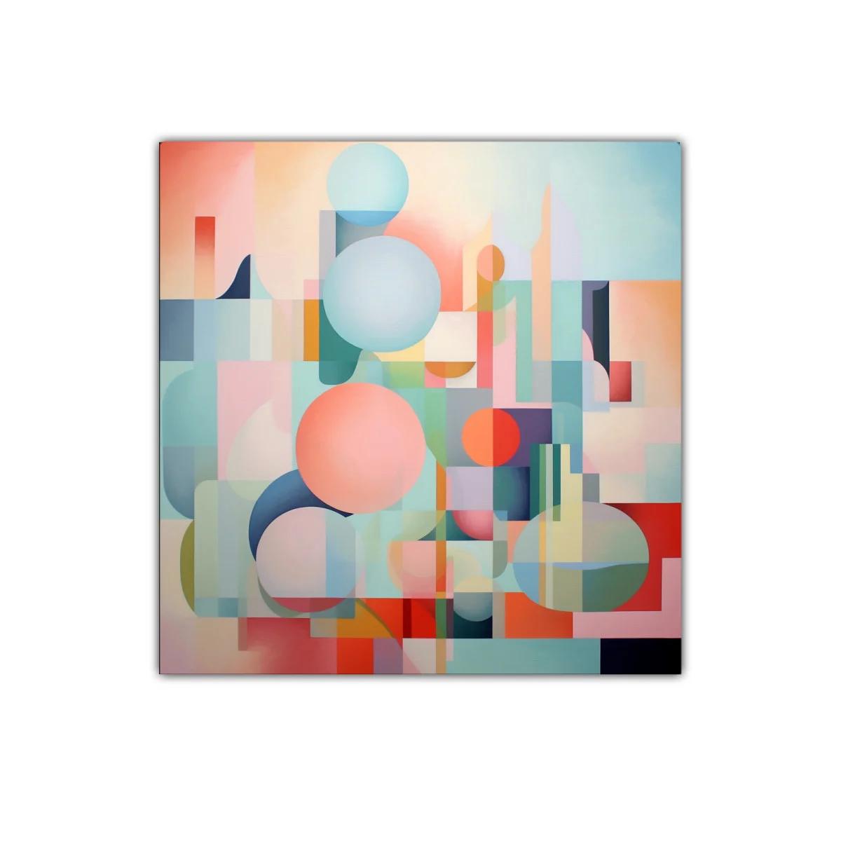 Composición abstracta con formas geométricas y colores pastel — imagen principal