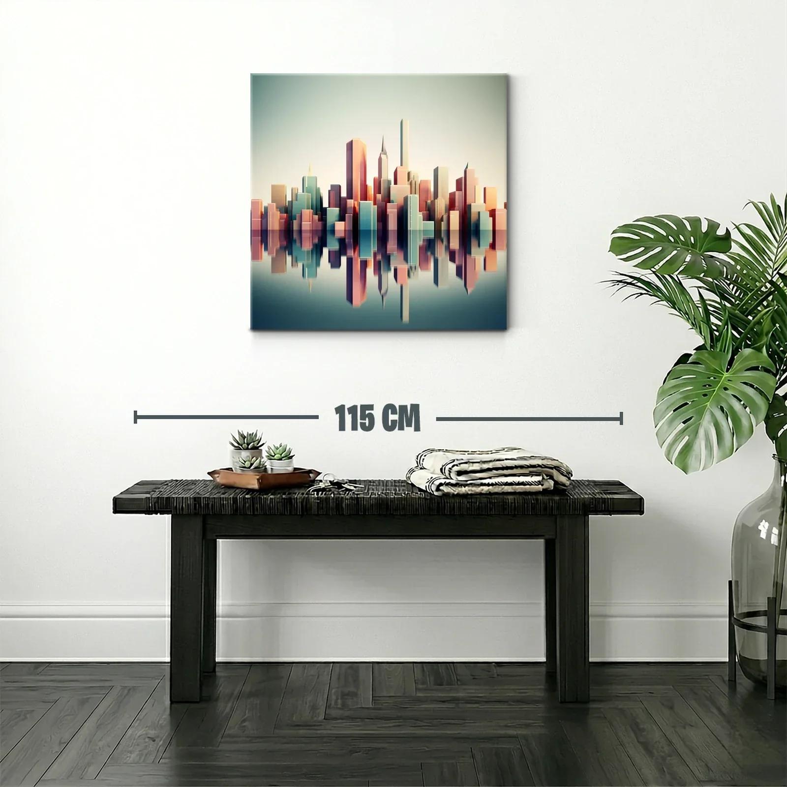 Reflejos urbanos en tonos pastel suaves y equilibrados — miniatura 2
