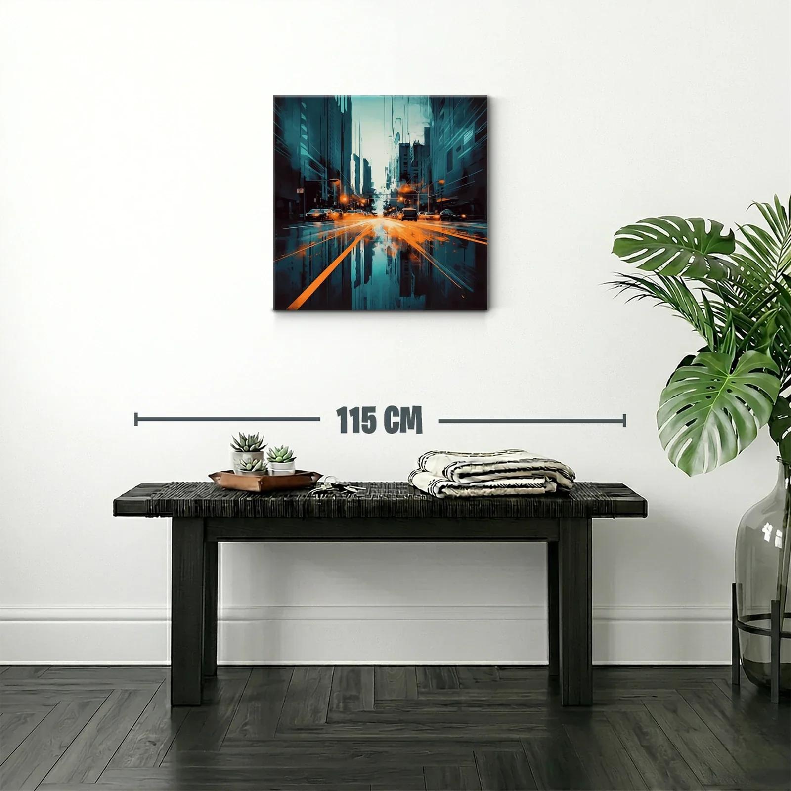 Movimiento urbano con luces vibrantes en ciudad moderna — miniatura 2