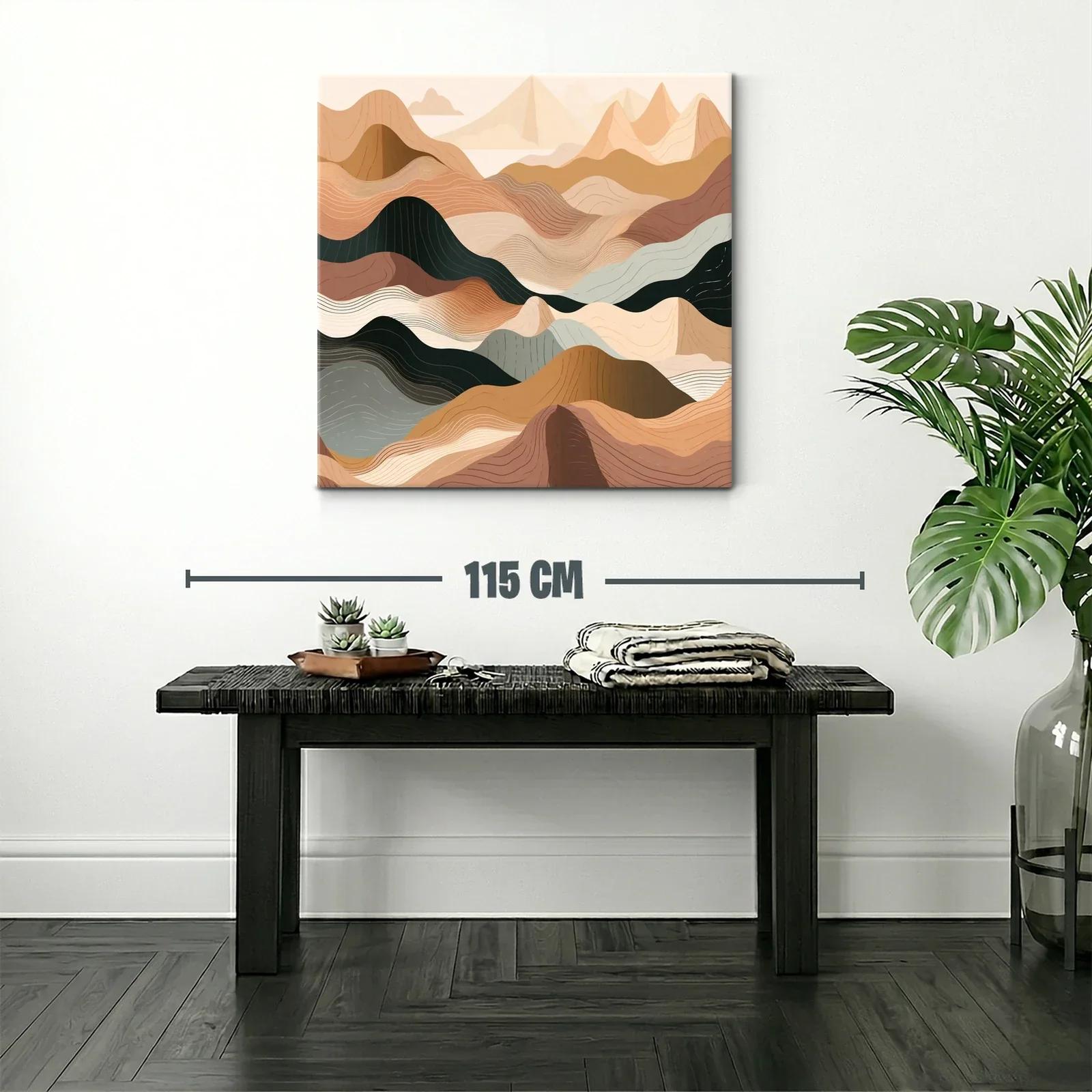 Paisaje abstracto en tonos tierra y negro elegante — miniatura 2
