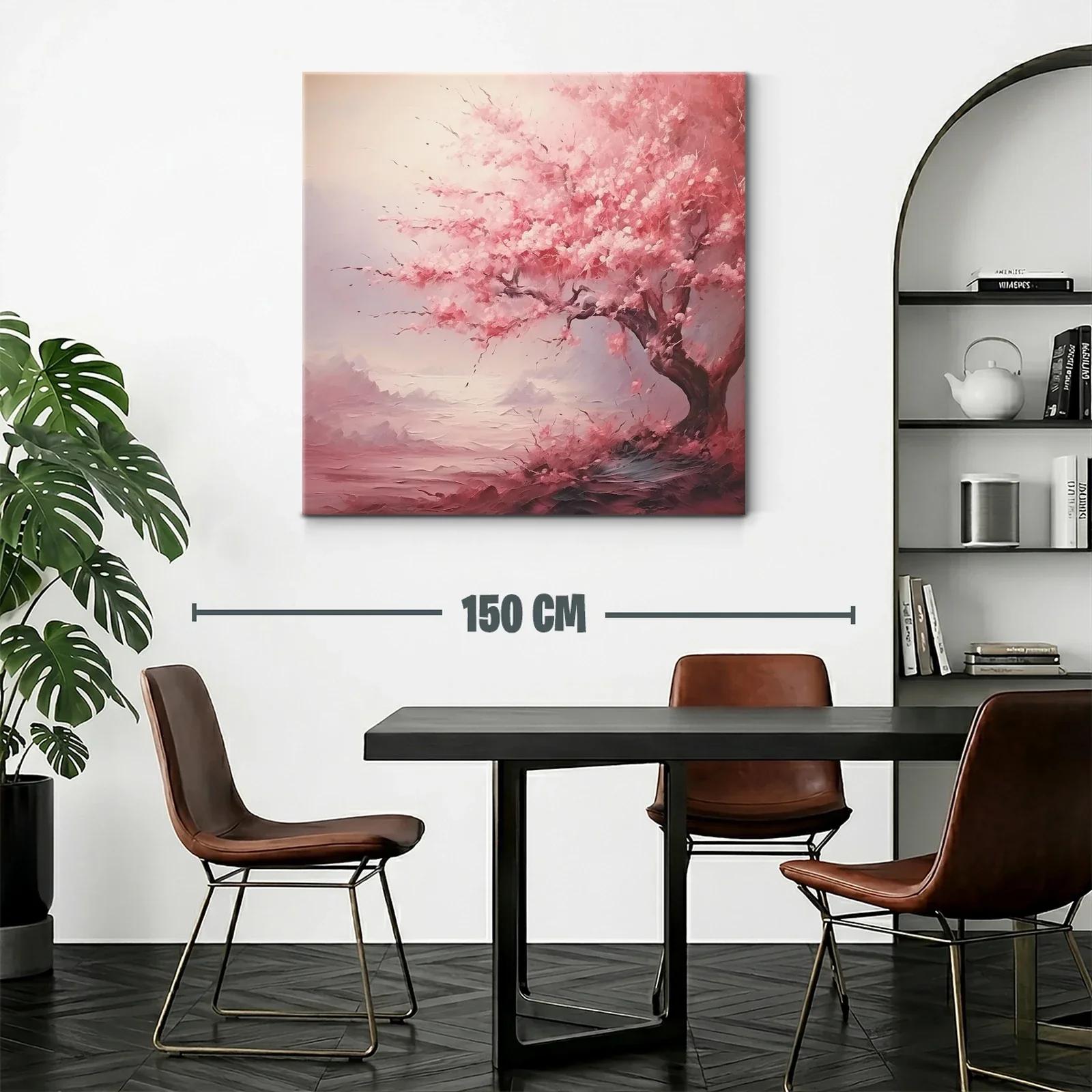 Árbol de flores rosas en paisaje sereno — miniatura 2