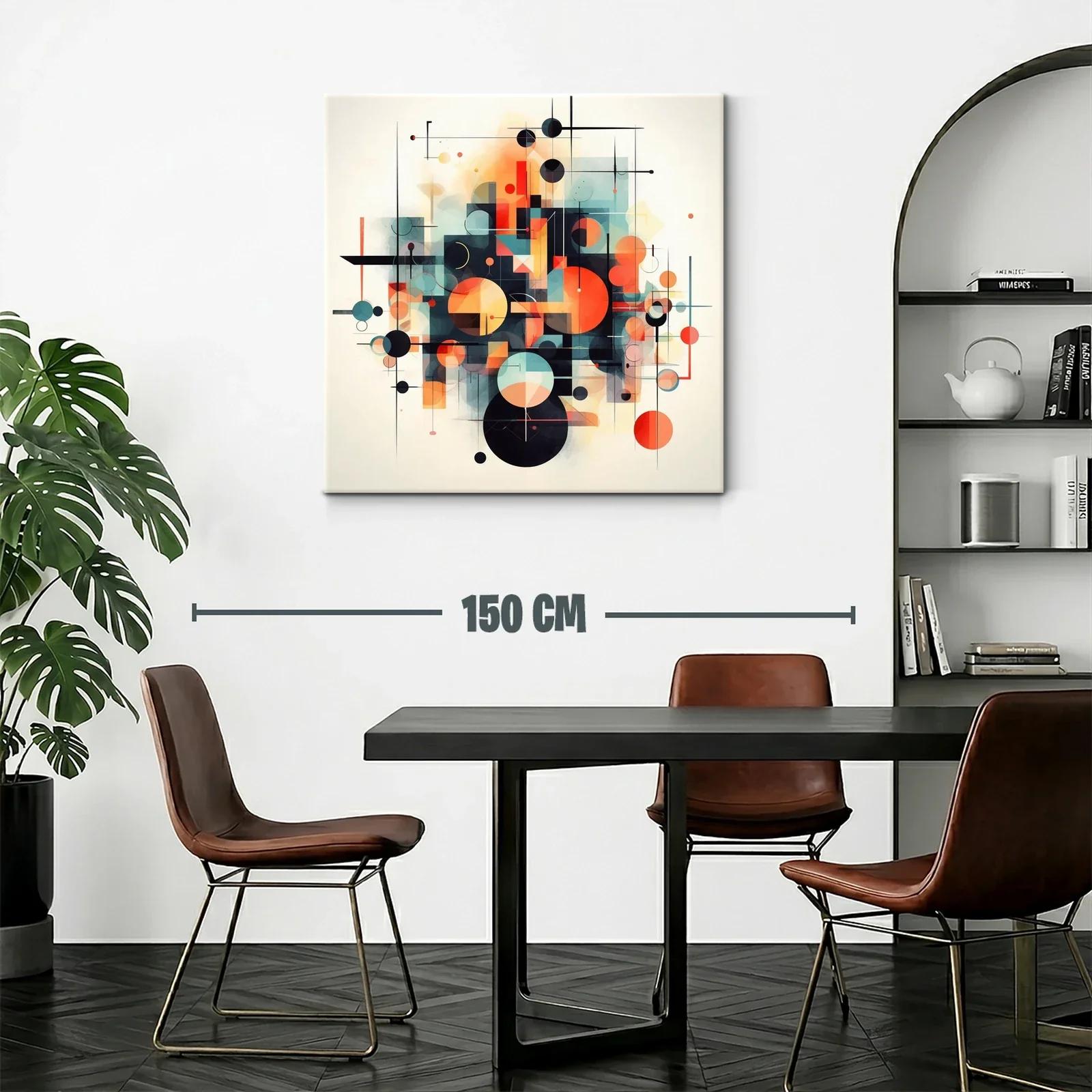 Composición abstracta con formas geométricas y tonos cálidos — miniatura 2