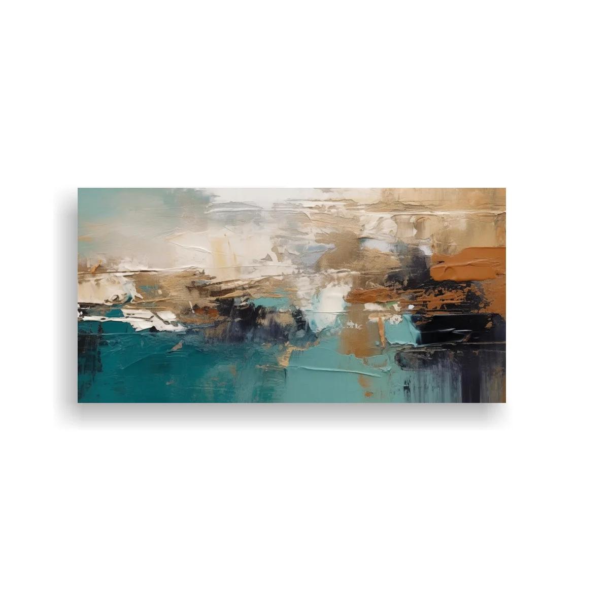 Cuadro paisaje abstracto marino con horizonte difuso — imagen principal