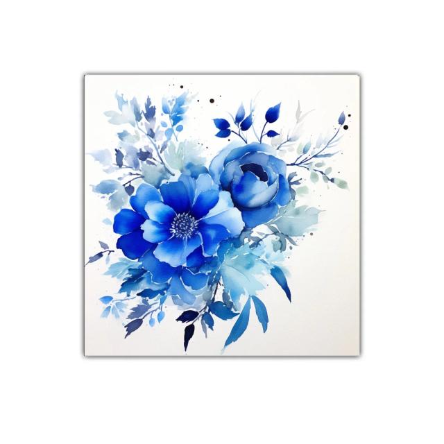 Elegante ramo floral en tonos azules para decorar interiores