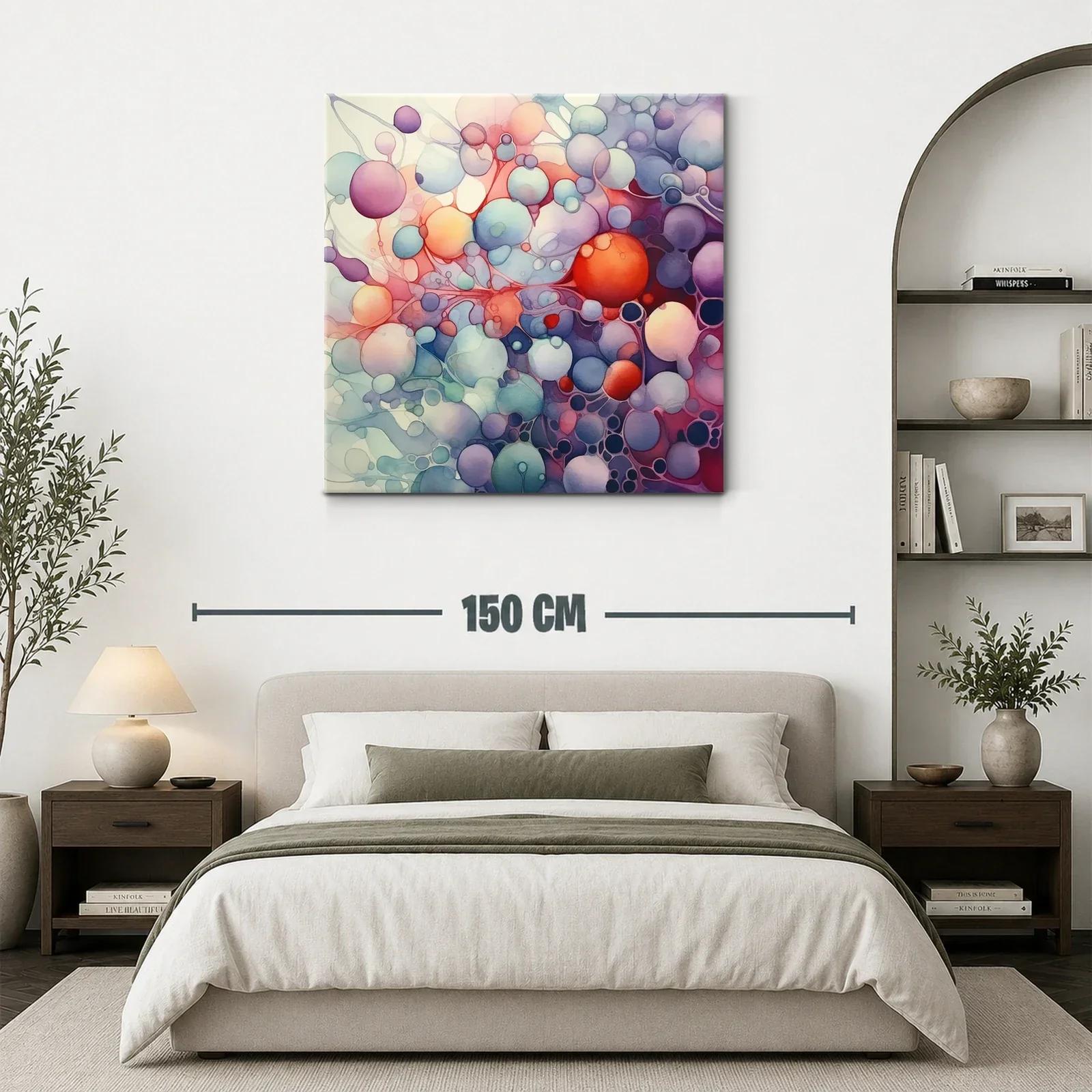 Composición abstracta con burbujas en tonos pastel y vivos — miniatura 3