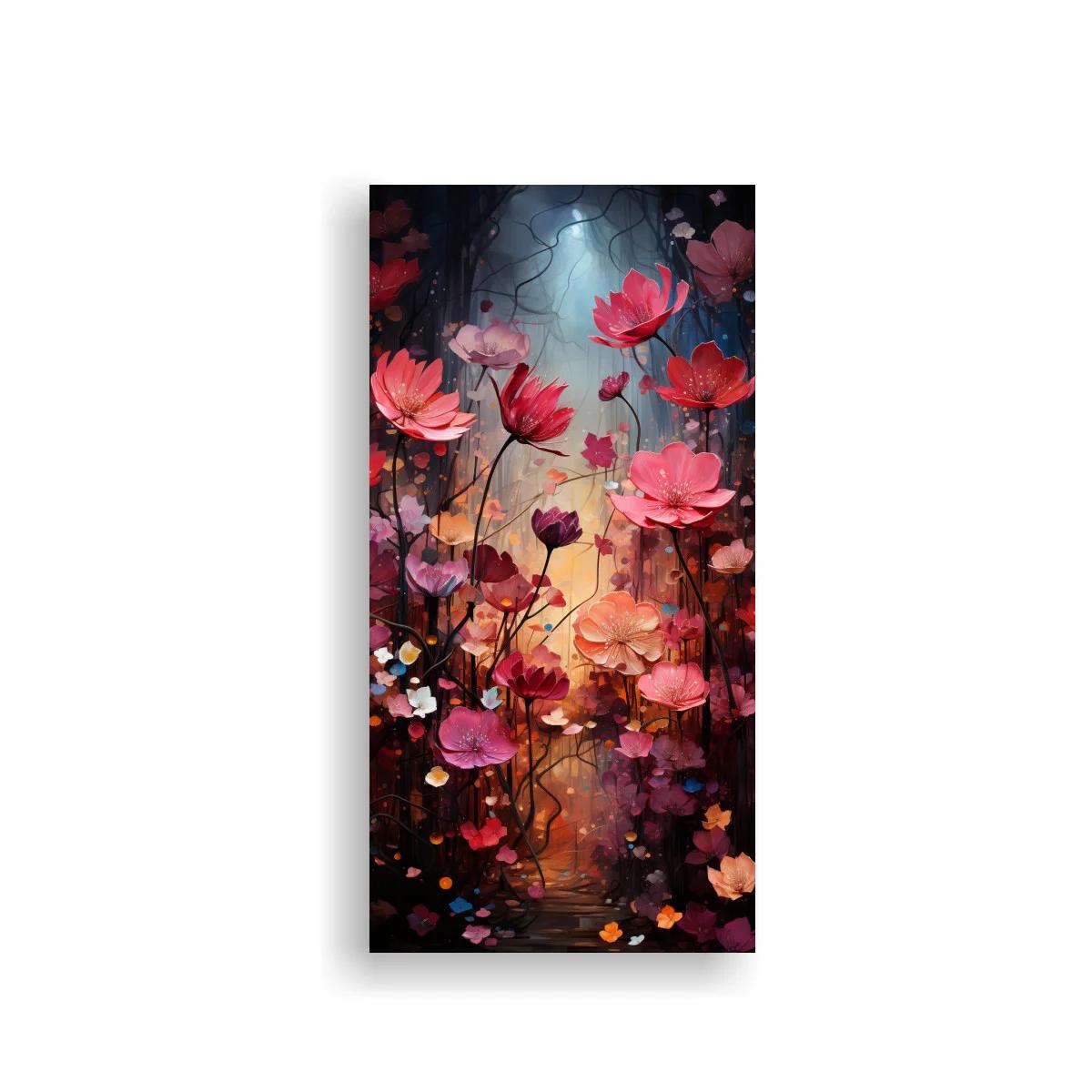 Cuadro flores de loto rosas con reflejos luminosos