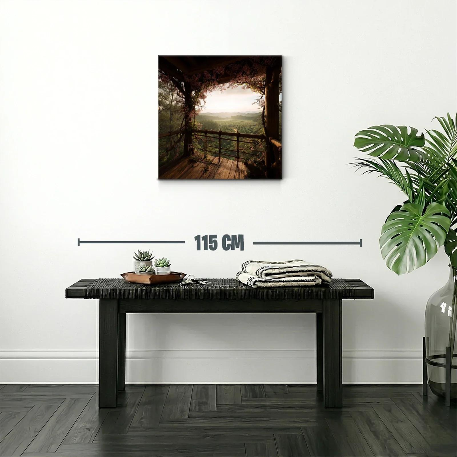 Vistas Naturales Desde Terraza Entre Flores y Madera — miniatura 2