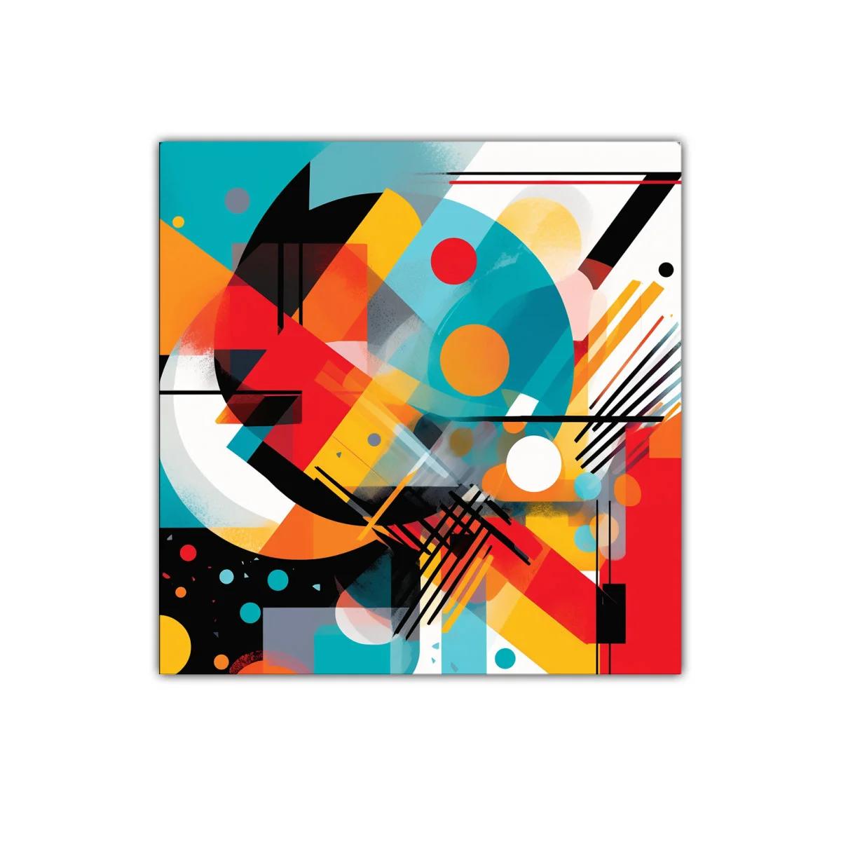 Composición abstracta con geometría y colores vibrantes — imagen principal