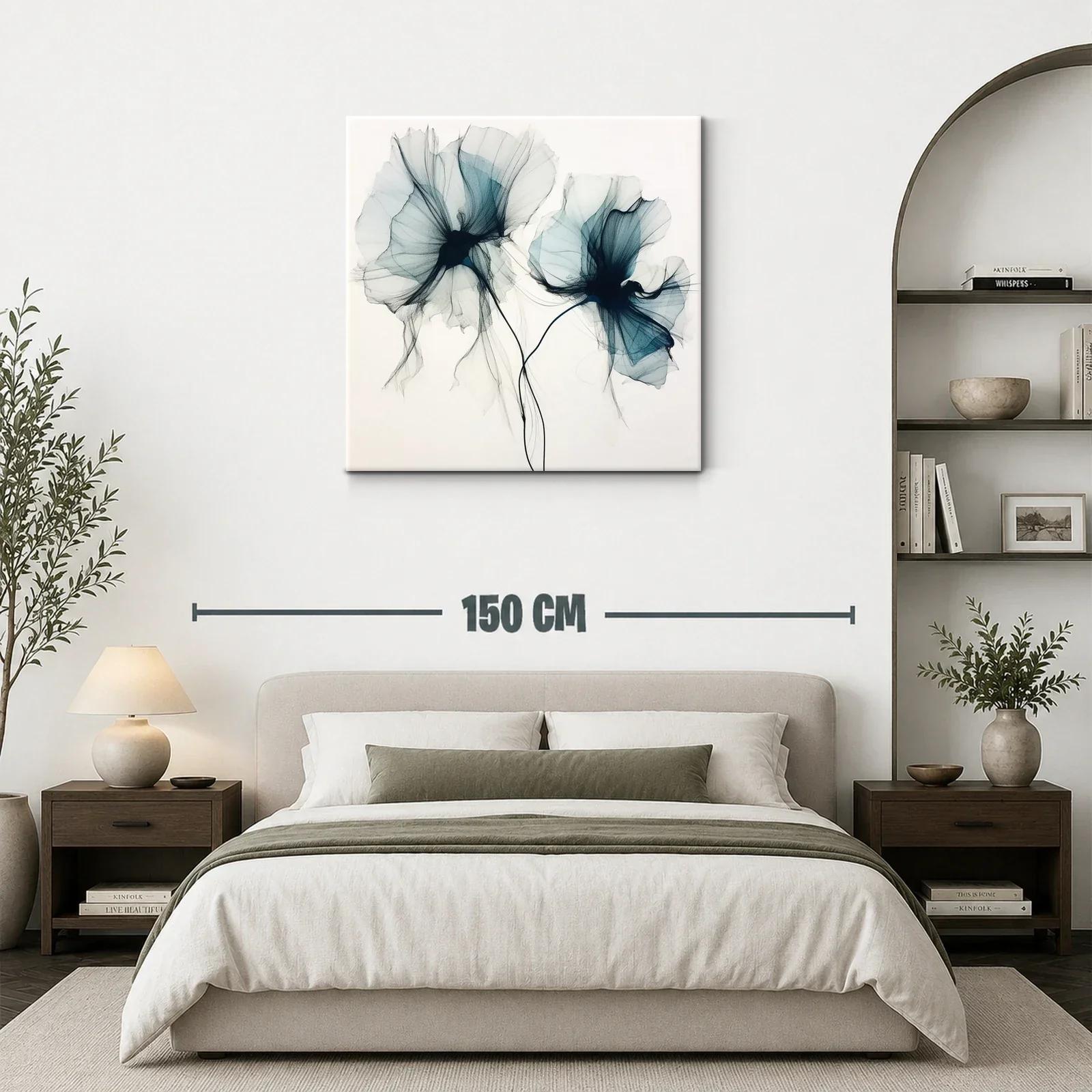 Elegancia floral en azul suavemente etéreo — miniatura 3