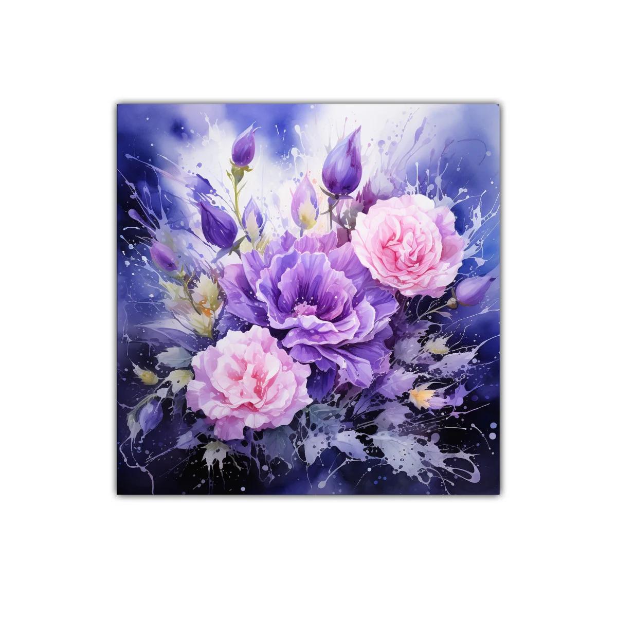 Ramo de flores en tonos violetas y rosa pastel — imagen principal