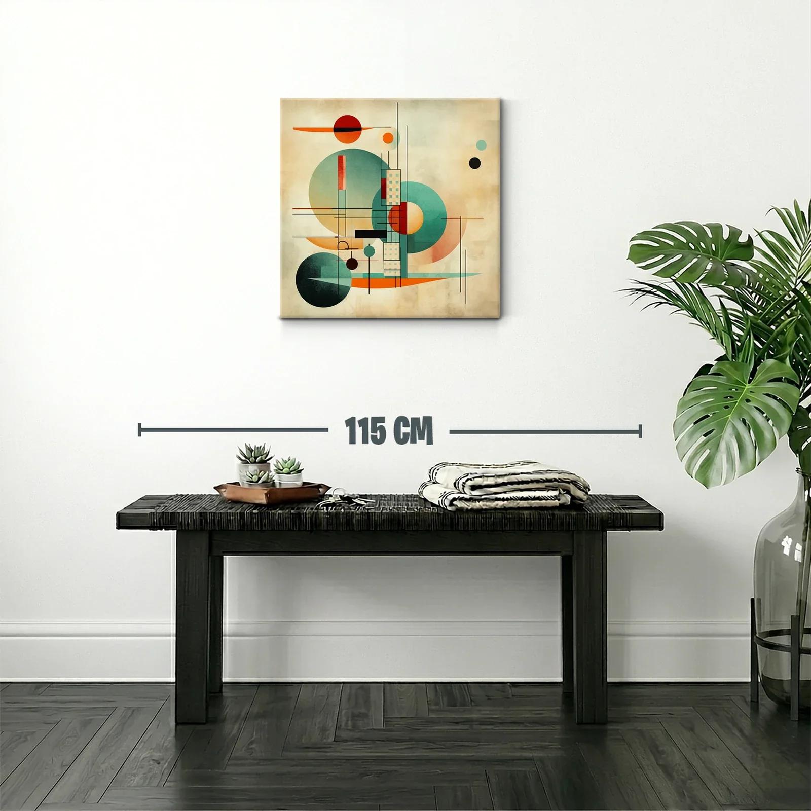 Composición abstracta con formas geométricas y tonos cálidos — miniatura 2