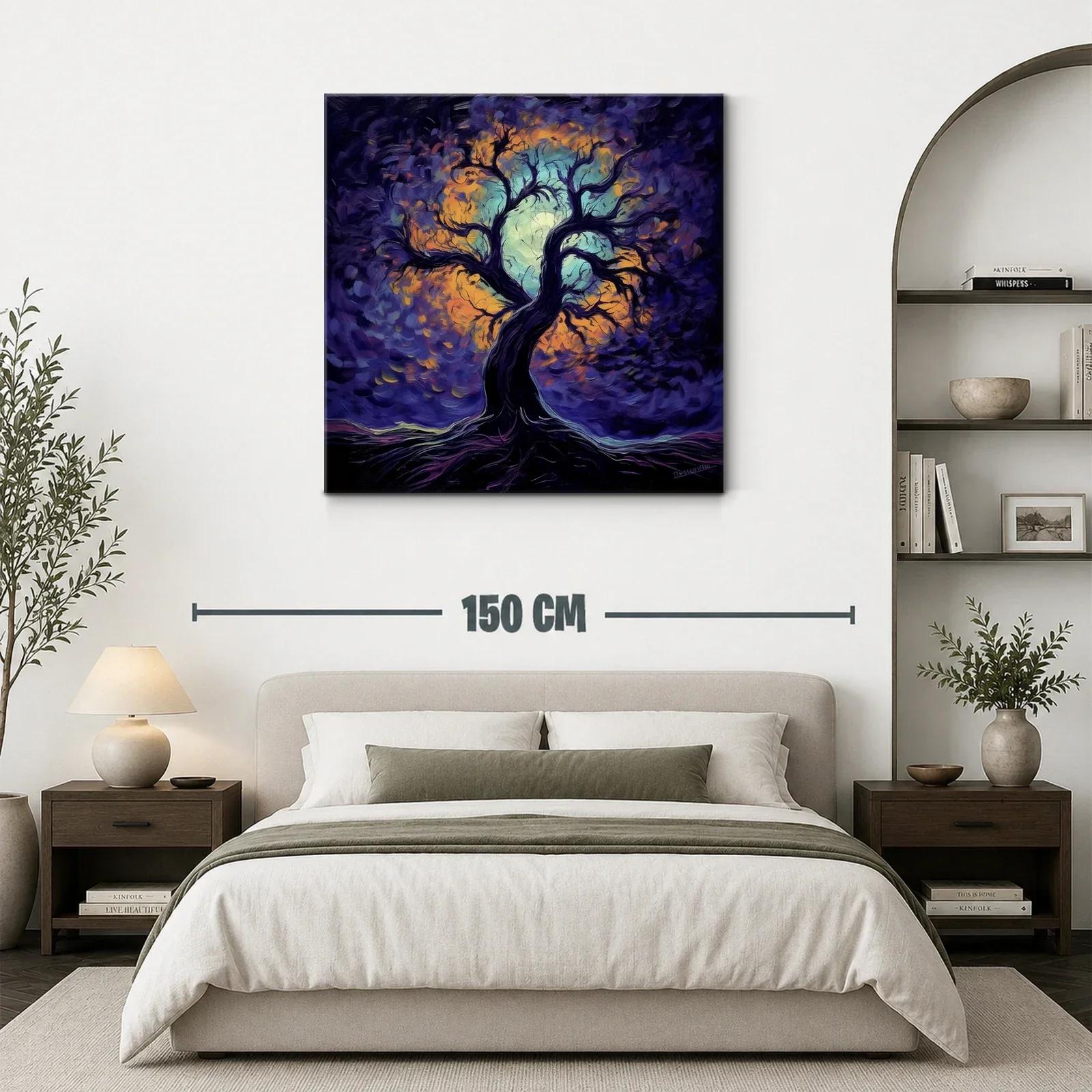 Árbol místico bajo la luz de luna vibrante — miniatura 3
