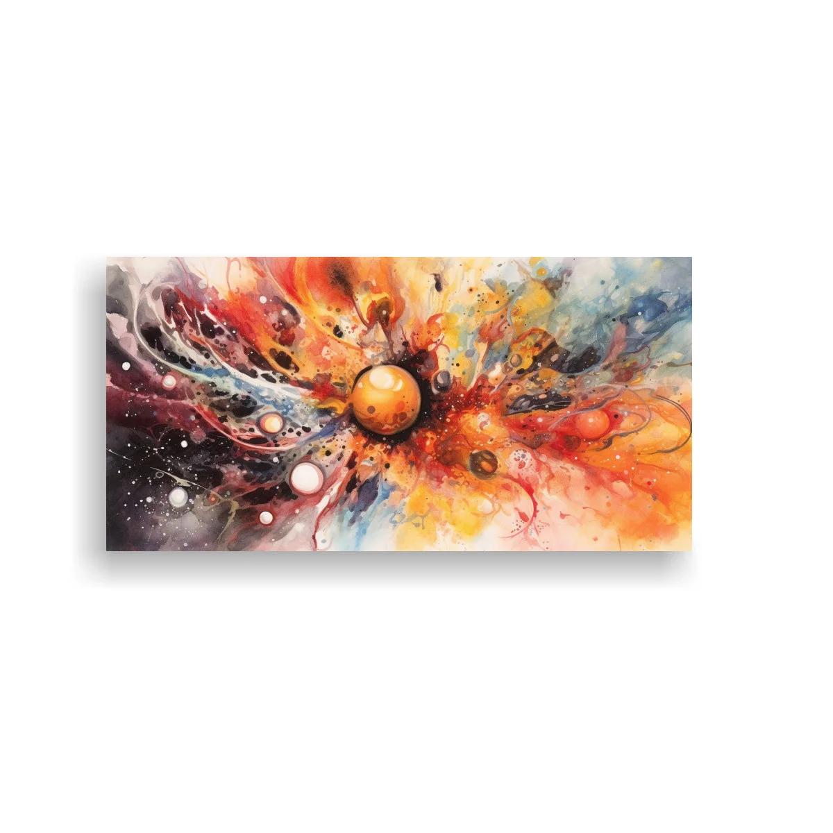 Cuadro explosión cósmica con esfera luminosa — imagen principal