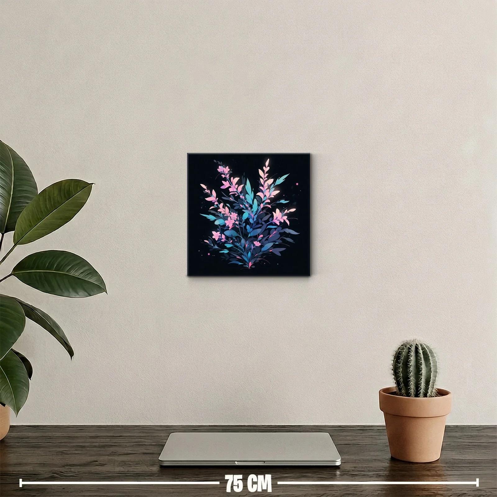Composición floral en tonos fríos y rosas vibrantes — miniatura 2